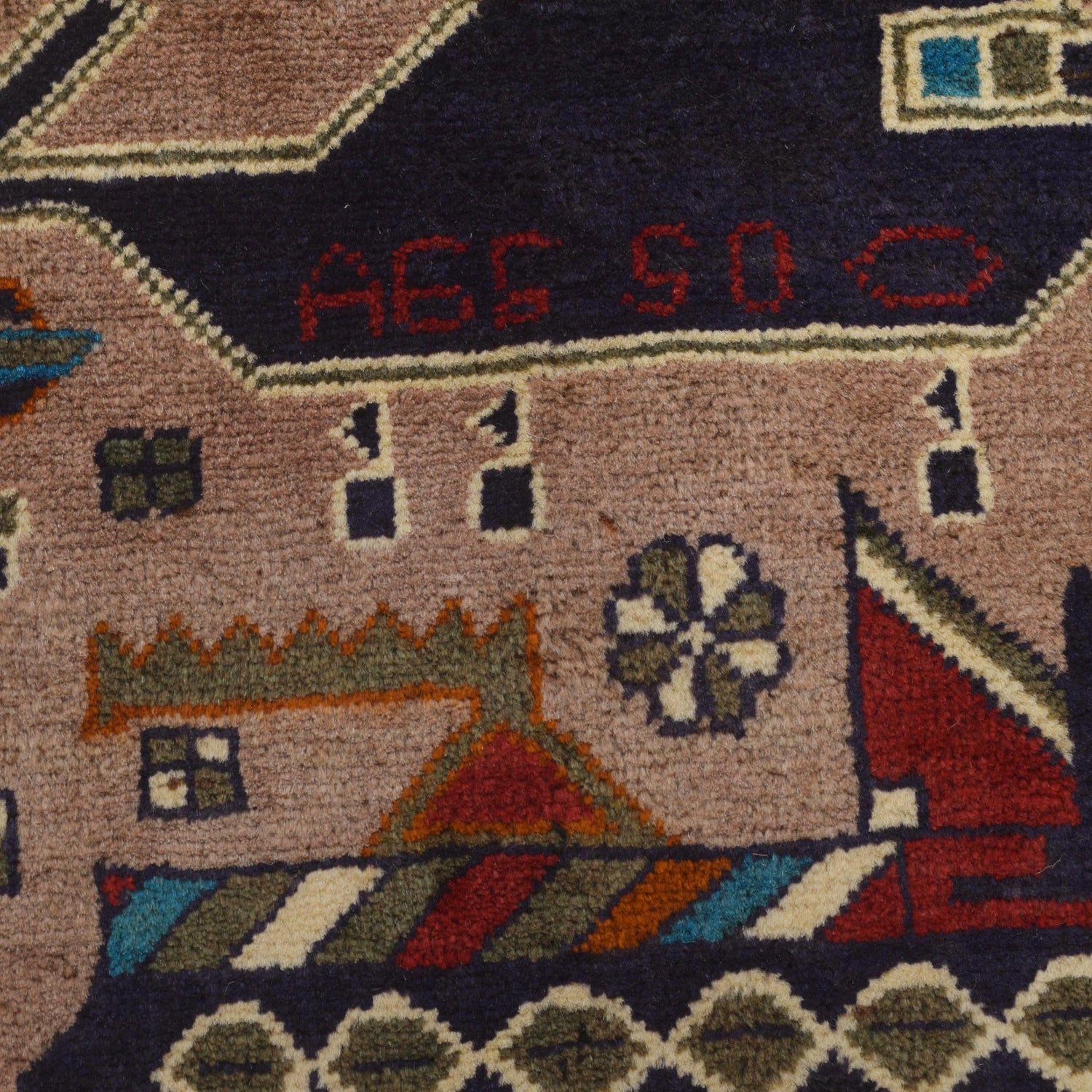 Hand Knotted War Rug 2' 8" x 4' 2" (ft) - No. W31087