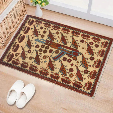 Ivory Color War Rug 2' 0" x 2' 11" (ft) - No. W31090