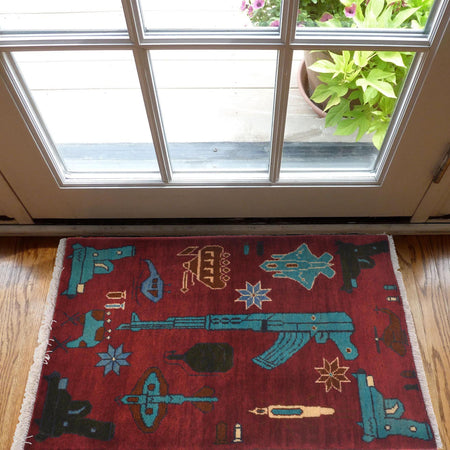 War Rug 1' 11" x 2' 10" (ft) - No. W31093