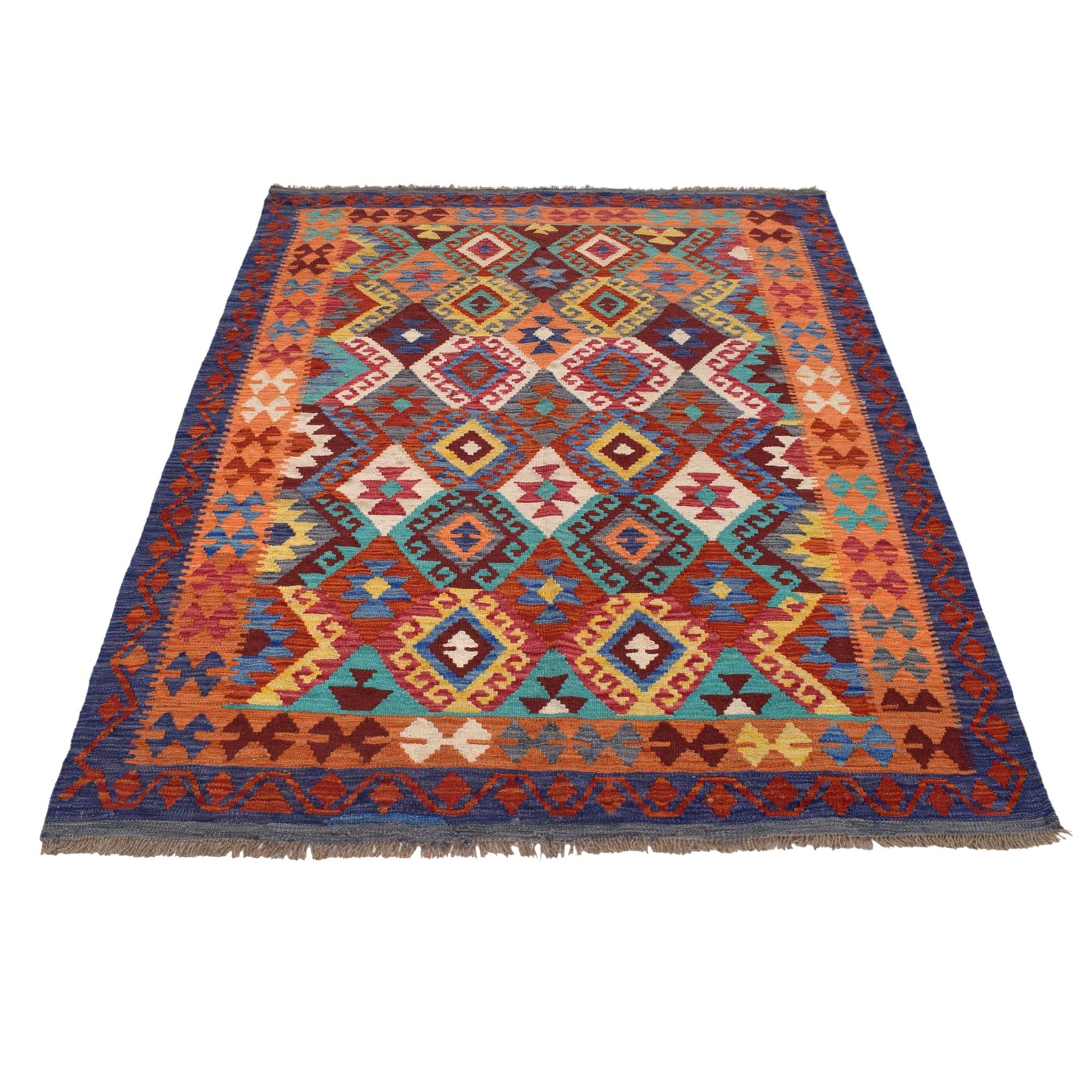Handmade Vegetable Kilim 4' 11" x 5' 10" (ft) - No. W31194