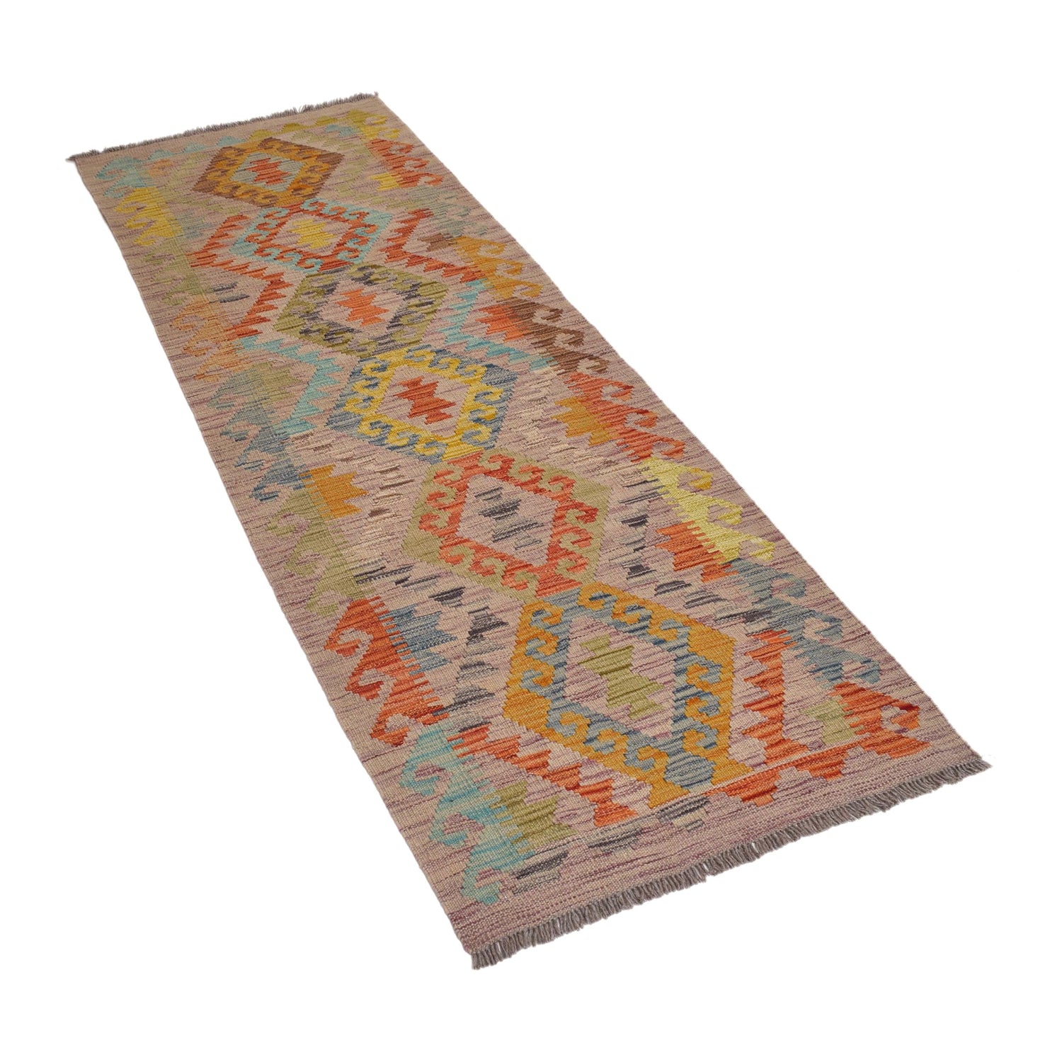 Vegetable Kelim Runner 2' 0" x 6' 5" (ft)- No. W31588