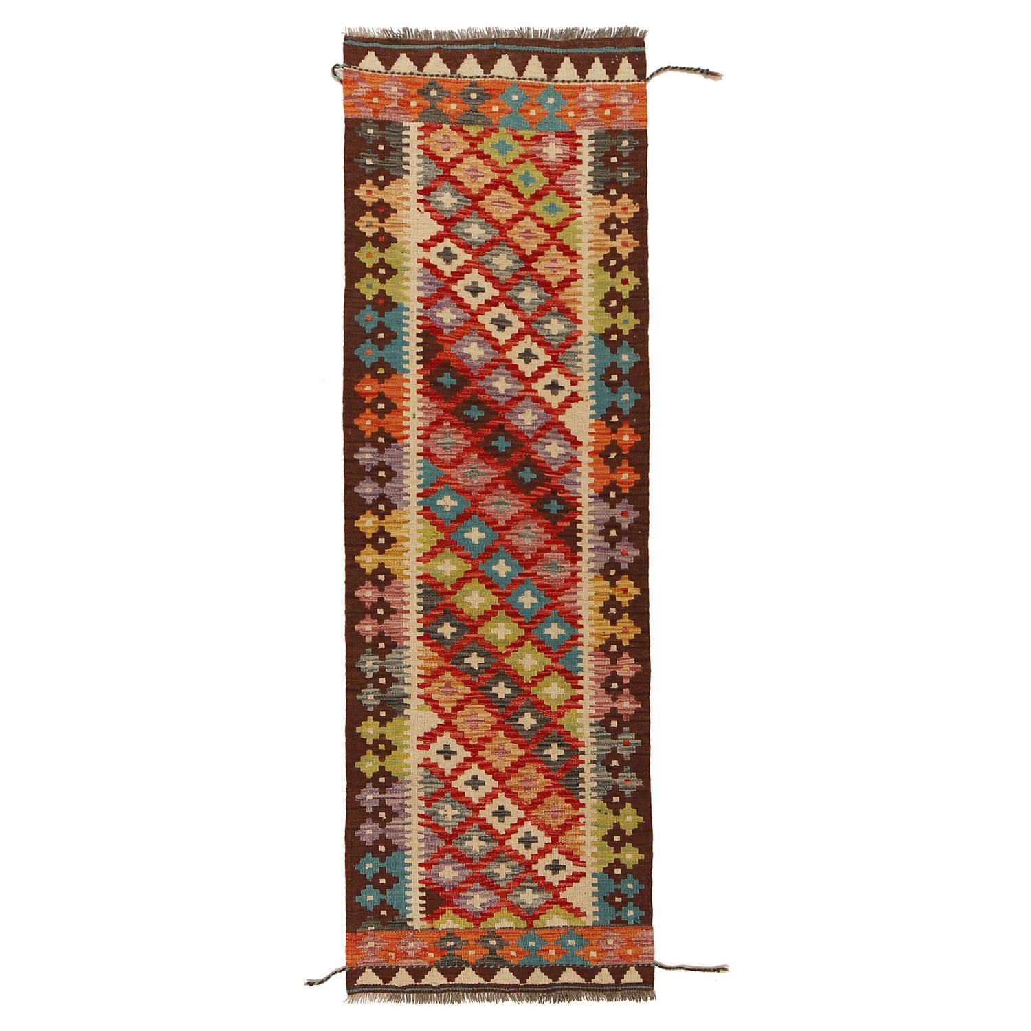 Vegetable Kilim Runner 2' 1" x 6' 4" (ft)- No. W31589