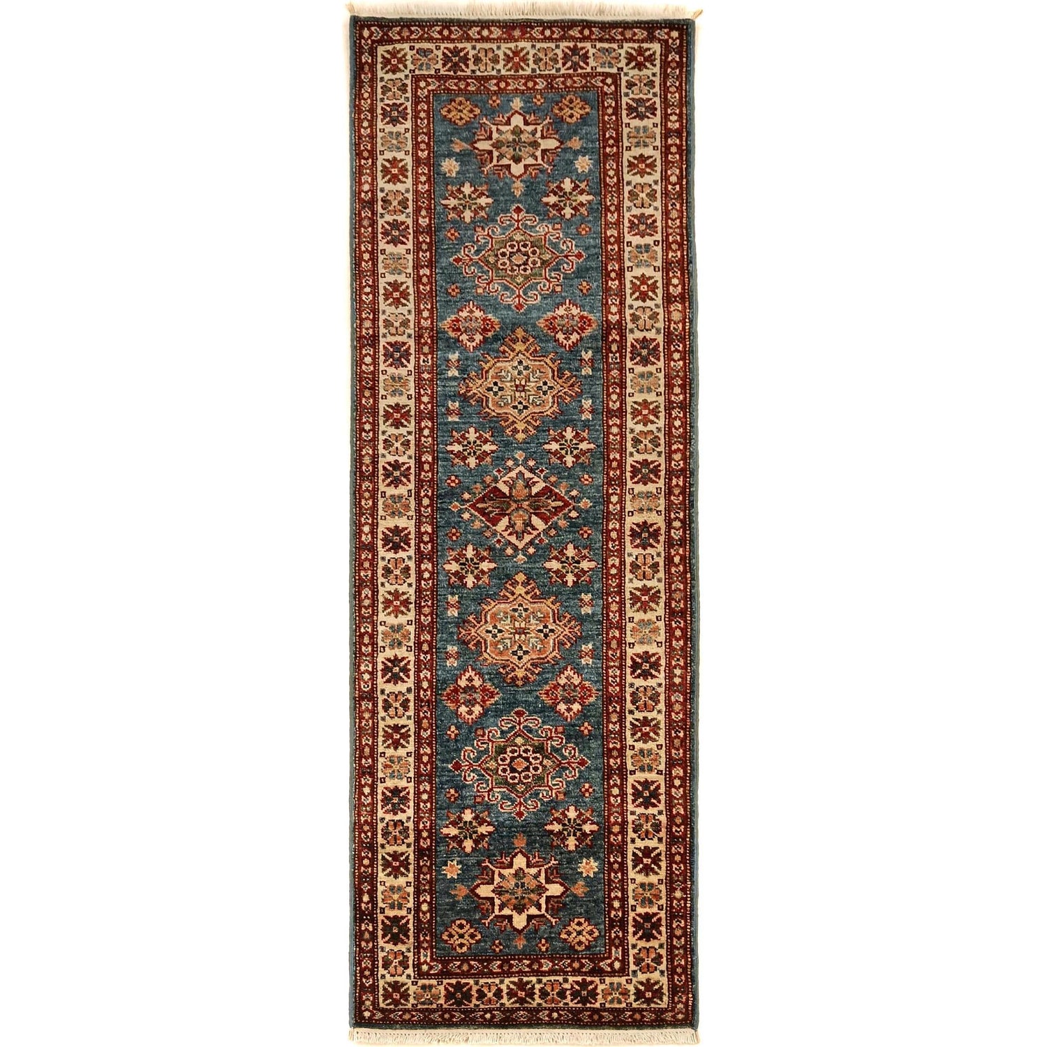 Premium Quality Kazak Runner Rug 2' 1" x 6' 2" (ft) - No. W32073