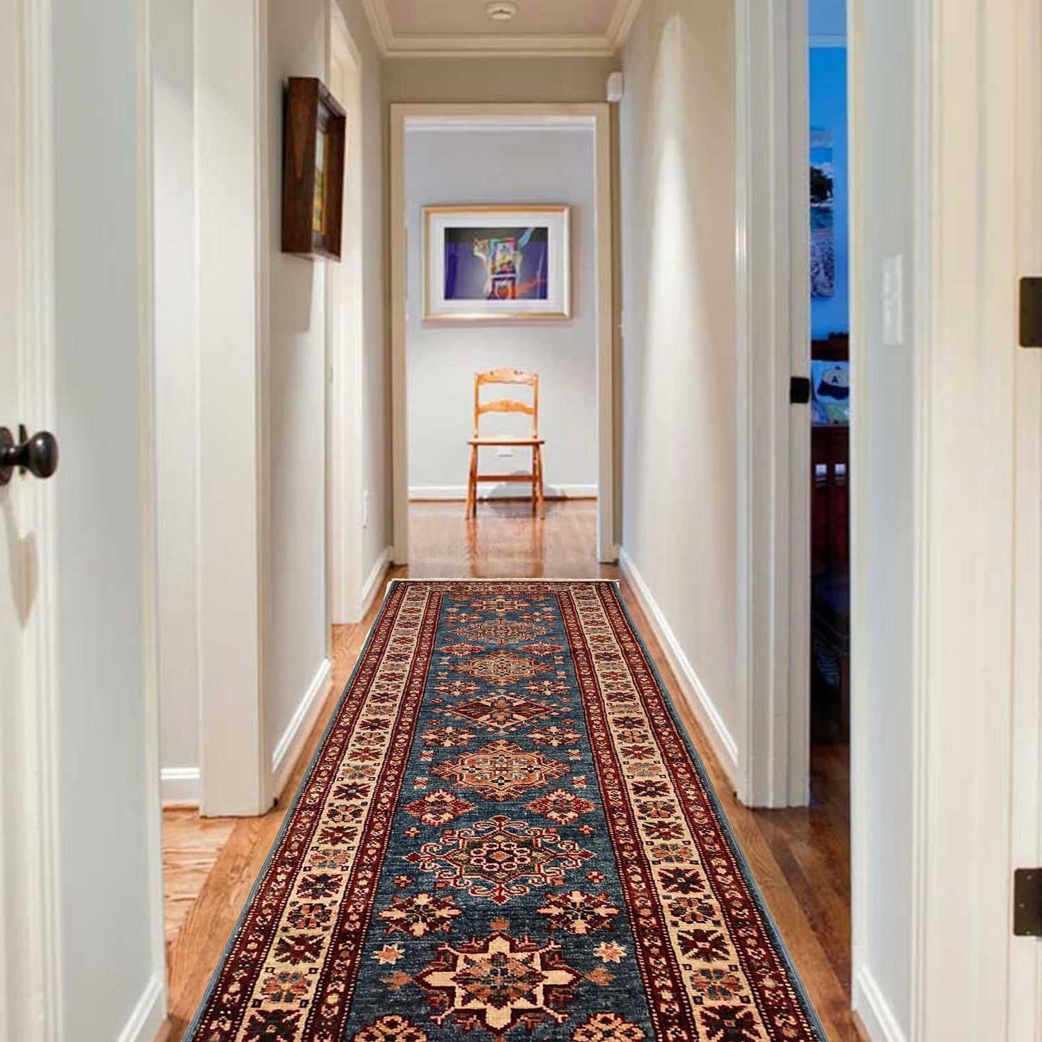 Premium Quality Kazak Runner Rug 2' 1" x 6' 2" (ft) - No. W32073