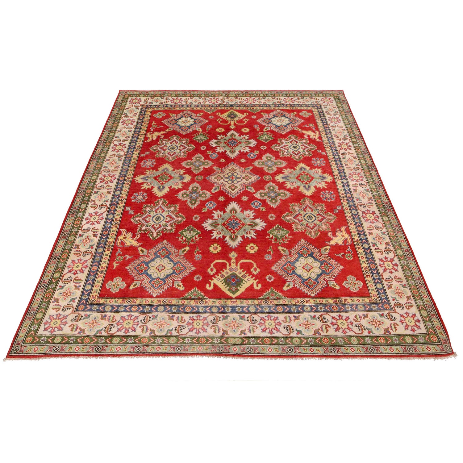 Red Kazak Carpet 8' 2" x 9' 10" (ft) - No. W34026