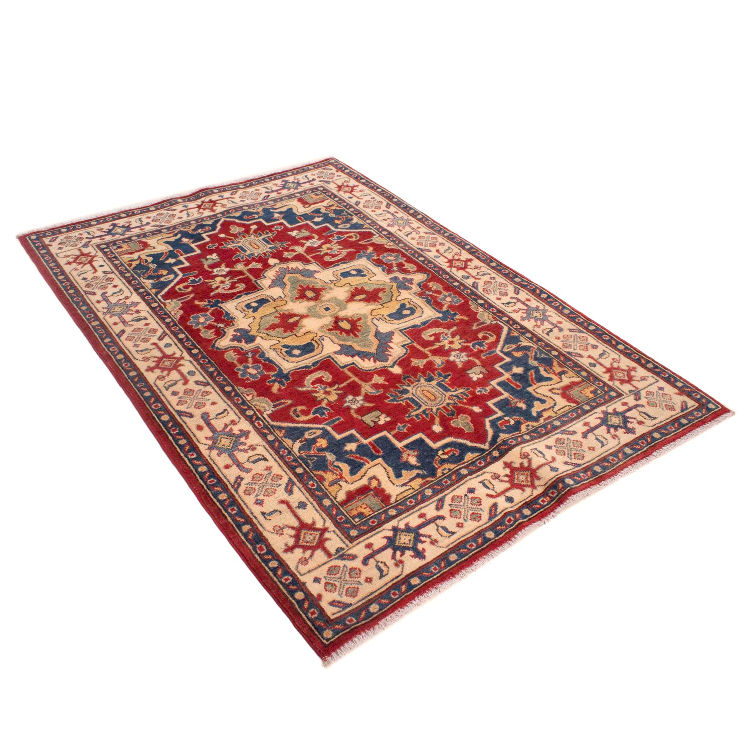Red Kazak Rug 4' 1" x 5' 9" (ft) - No. W34030