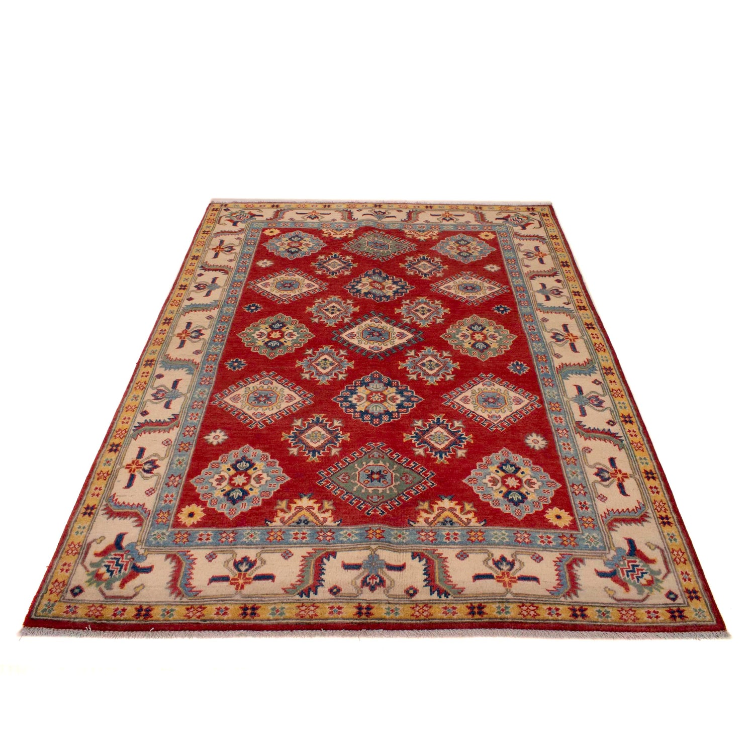 Red Kazak Rug 4' 11" x 6' 9" (ft) - No. W34031