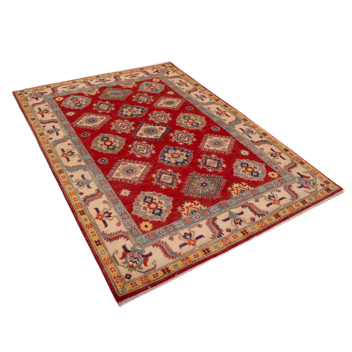 Red Kazak Rug 4' 11" x 6' 9" (ft) - No. W34031