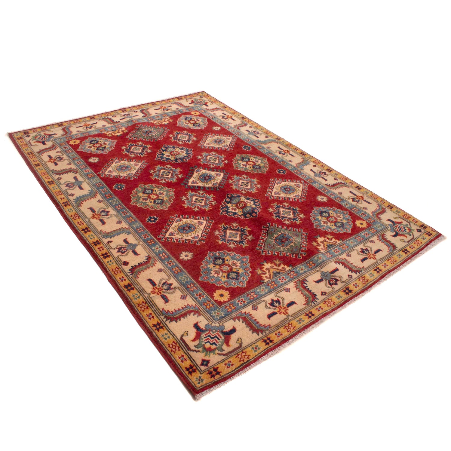 Red Kazak Rug 4' 11" x 6' 9" (ft) - No. W34031