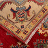 Red Kazak Rug 4' 11" x 6' 9" (ft) - No. W34031