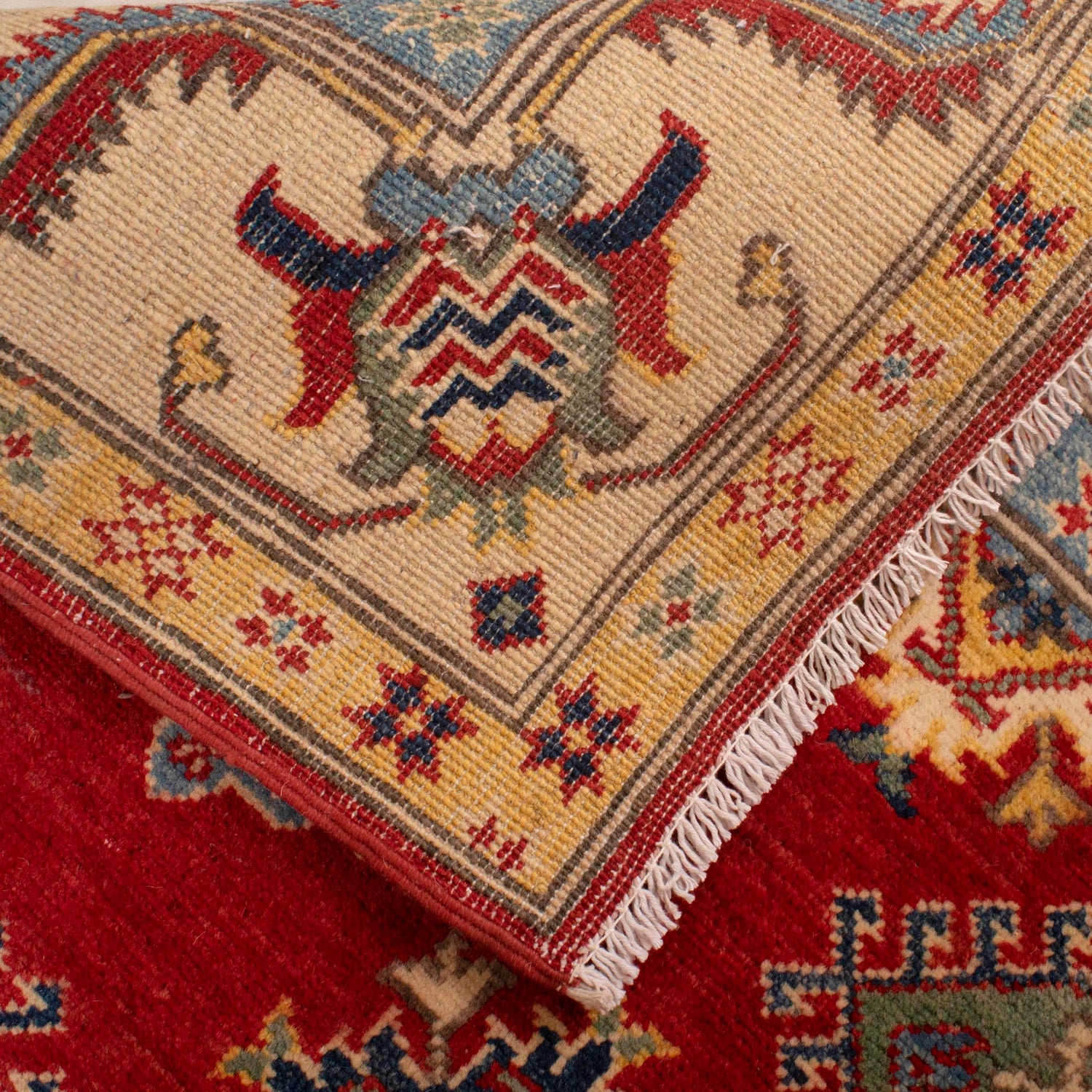 Red Kazak Rug 4' 11" x 6' 9" (ft) - No. W34031