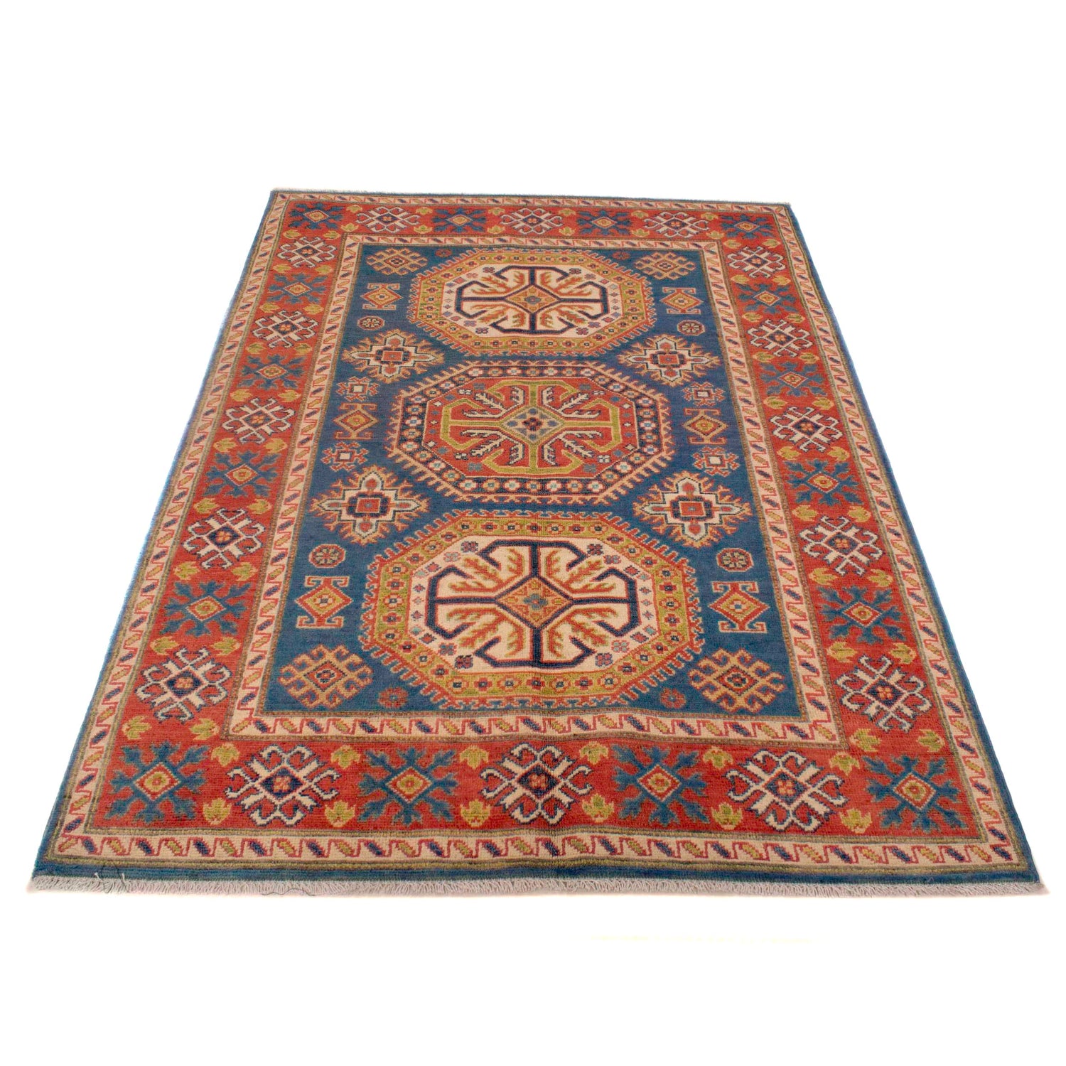 Oriental Kazak Rug 4' 1" x 5' 10" (ft) - No. W34032