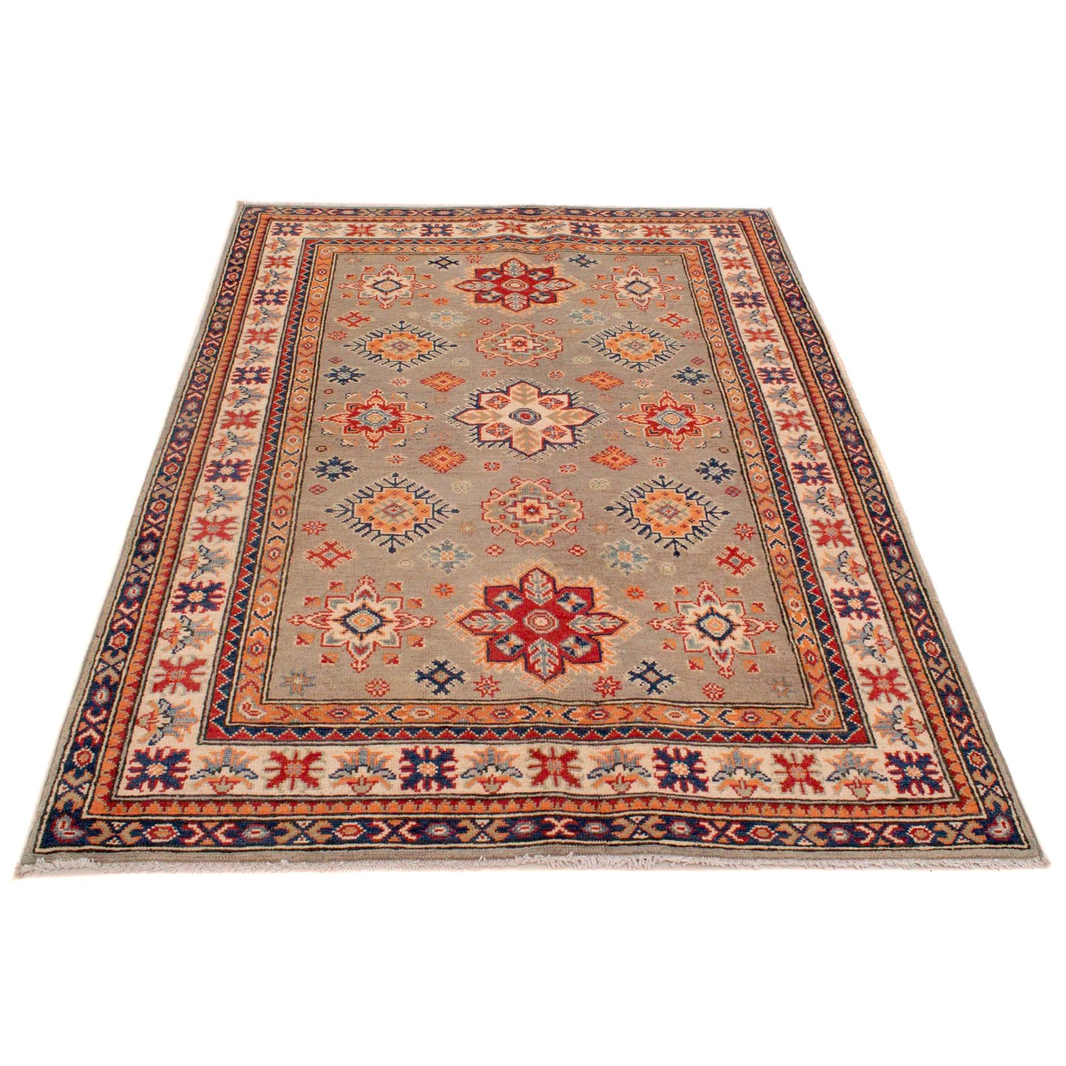 Hand Knotted Kazak Rug 4' 11" x 5' 11" (ft) - No. W34033