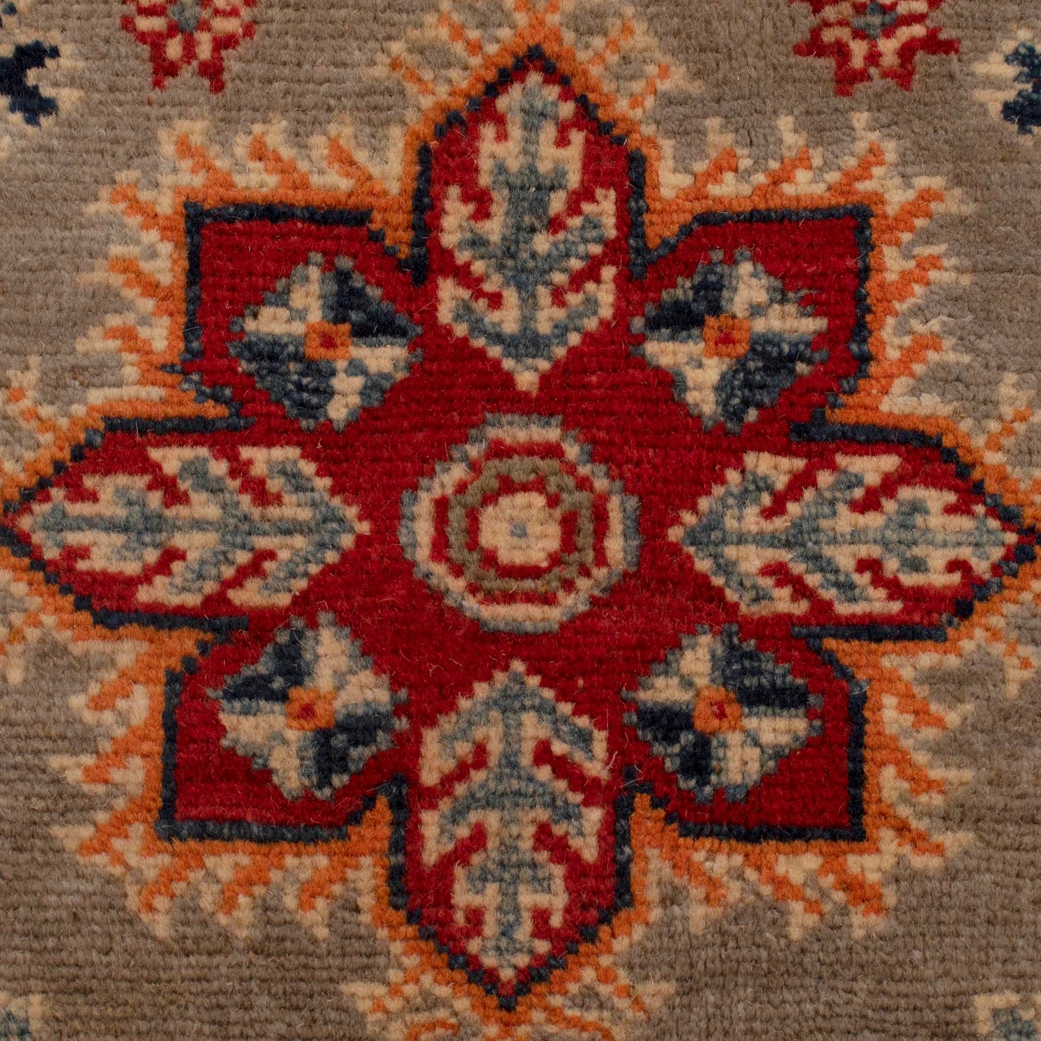 Hand Knotted Kazak Rug 4' 11" x 5' 11" (ft) - No. W34033