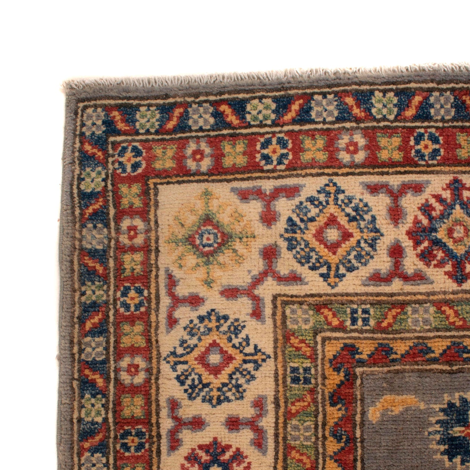Gray Kazak Rug 4' 3" x 5' 9" (ft) - No. W34034