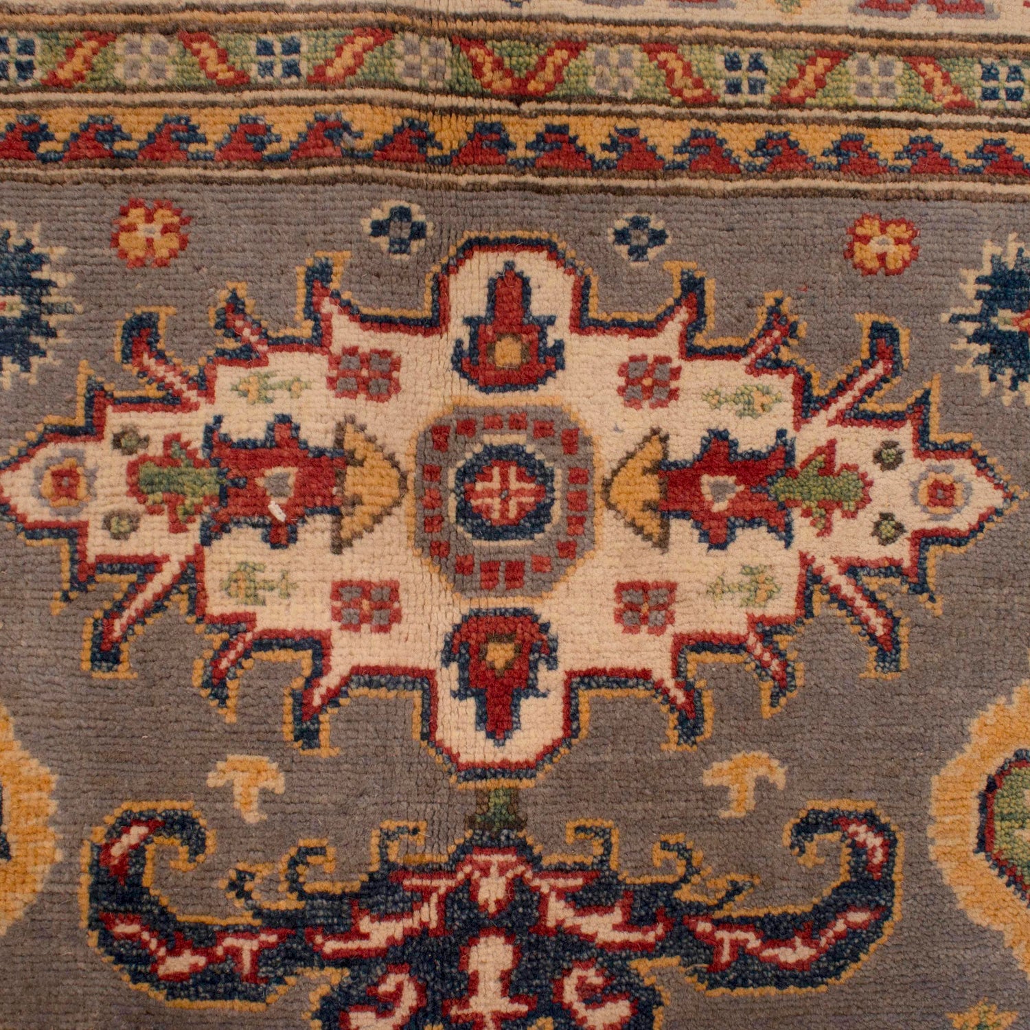 Gray Kazak Rug 4' 3" x 5' 9" (ft) - No. W34034