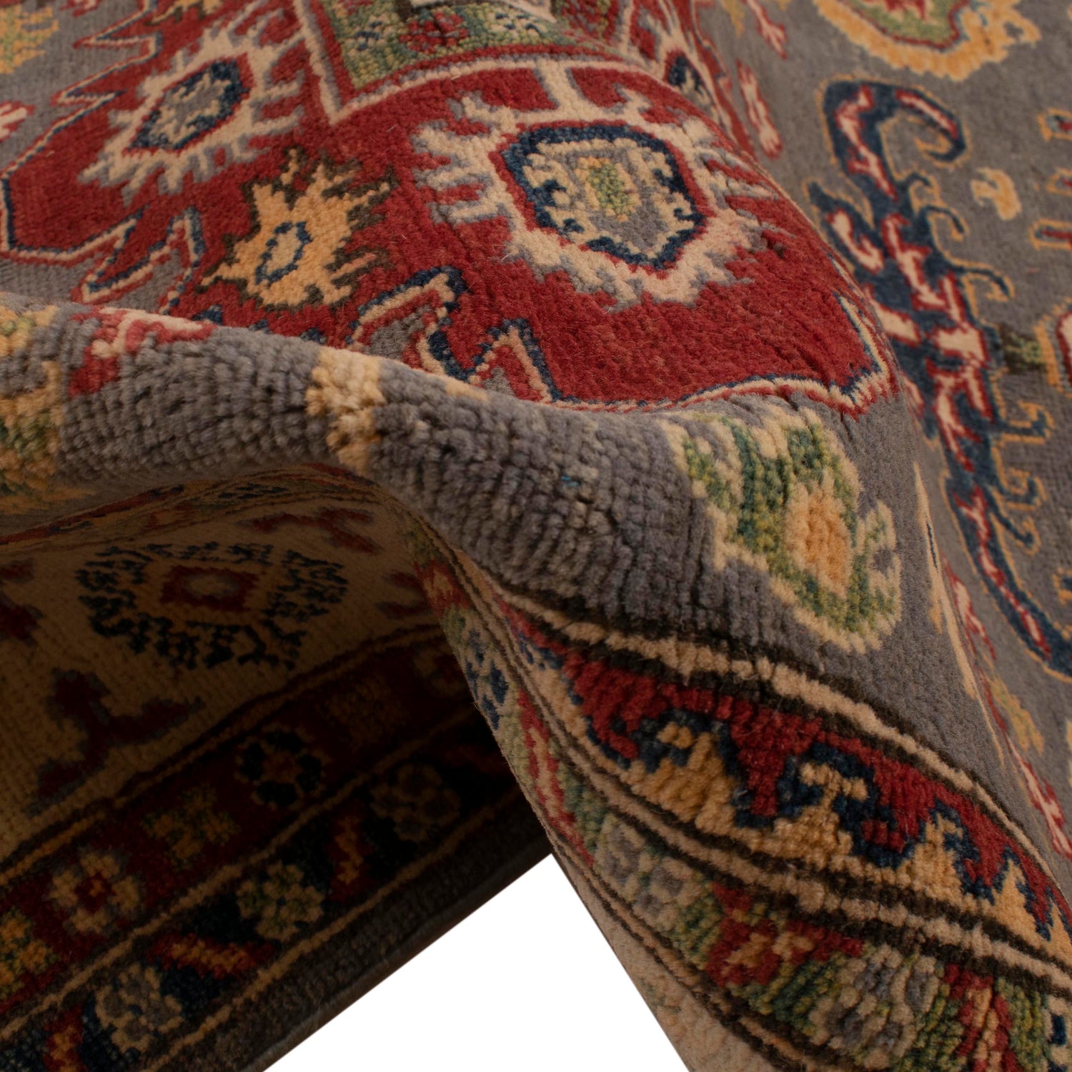 Gray Kazak Rug 4' 3" x 5' 9" (ft) - No. W34034