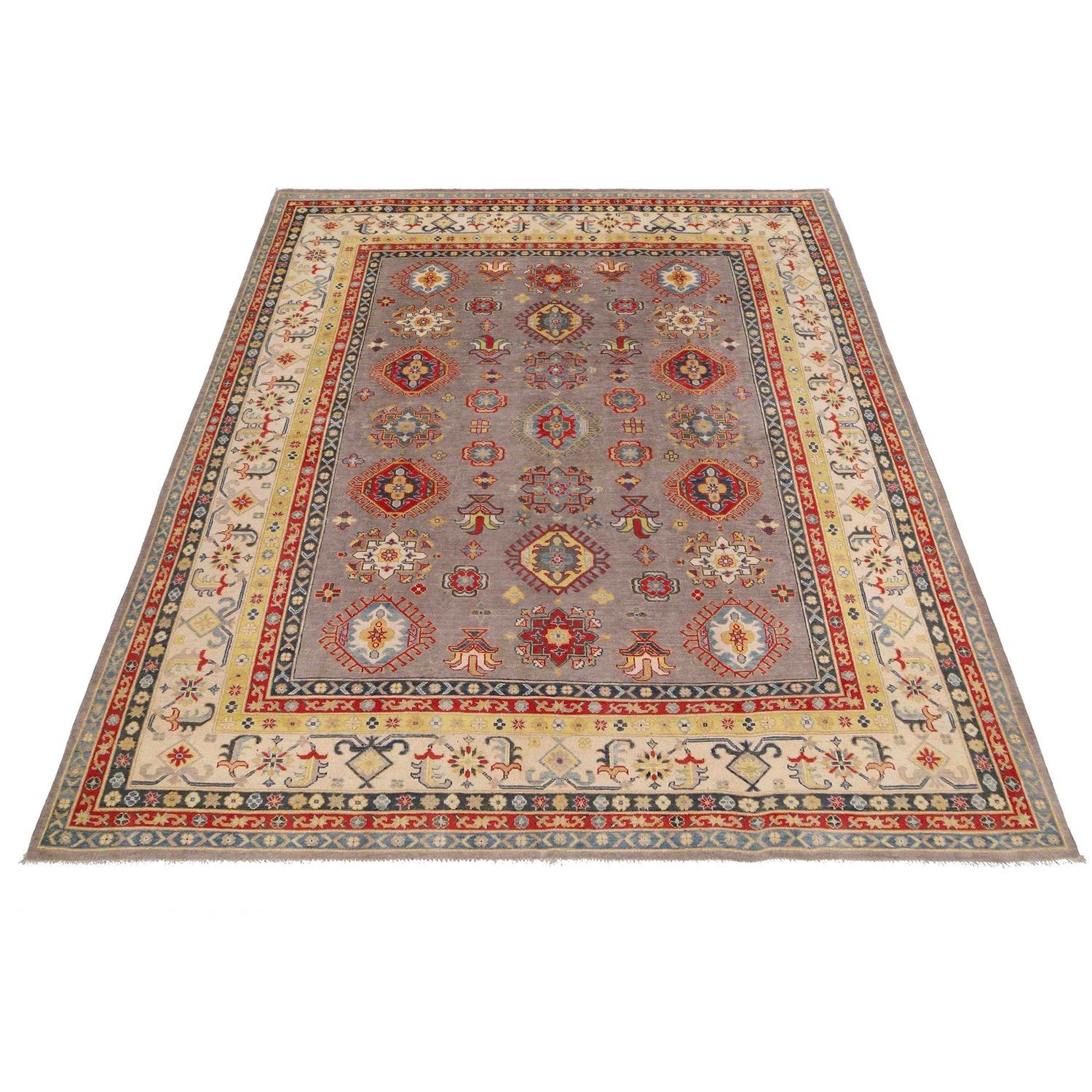 Hand Knotted Kazak Rug 7' 10" x 9' 7" (ft) - No. W34036