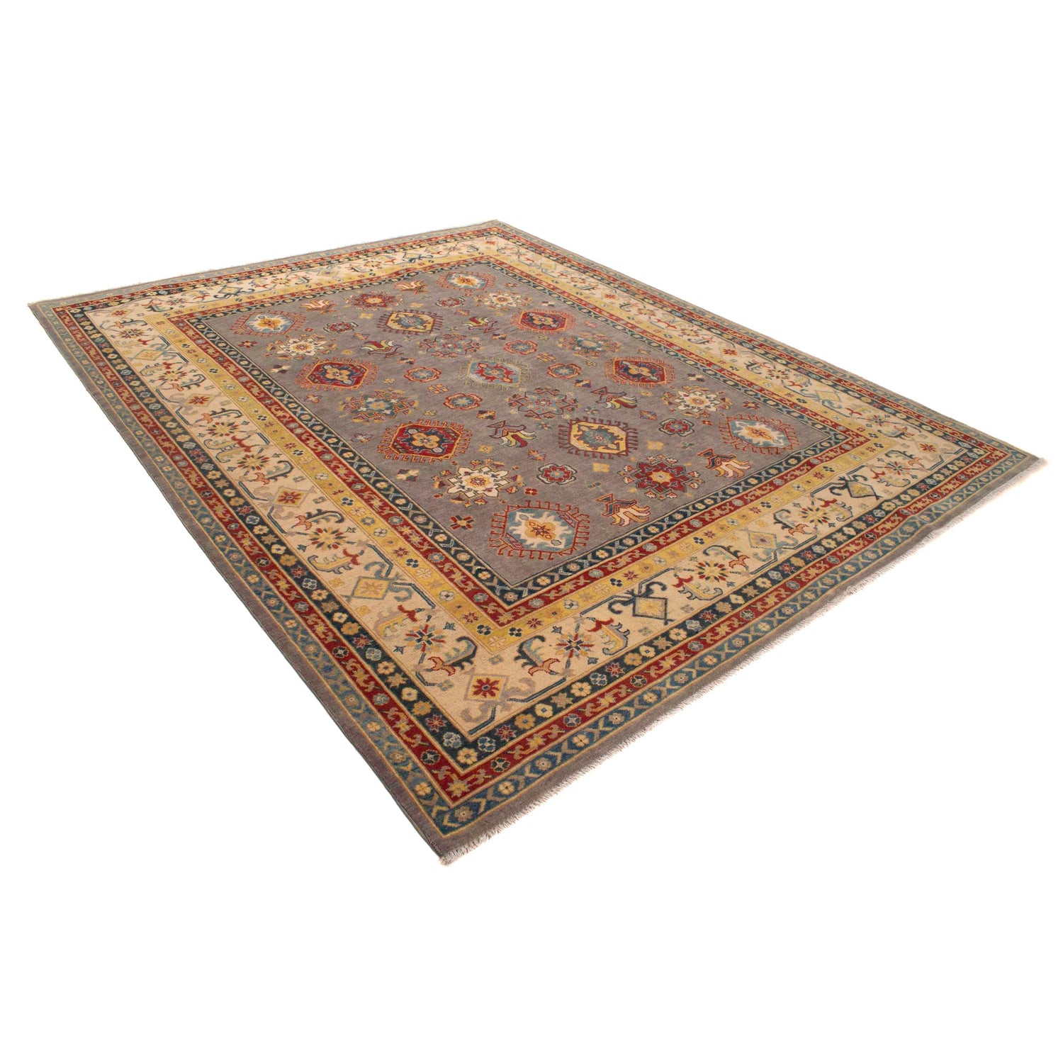 Hand Knotted Kazak Rug 7' 10" x 9' 7" (ft) - No. W34036