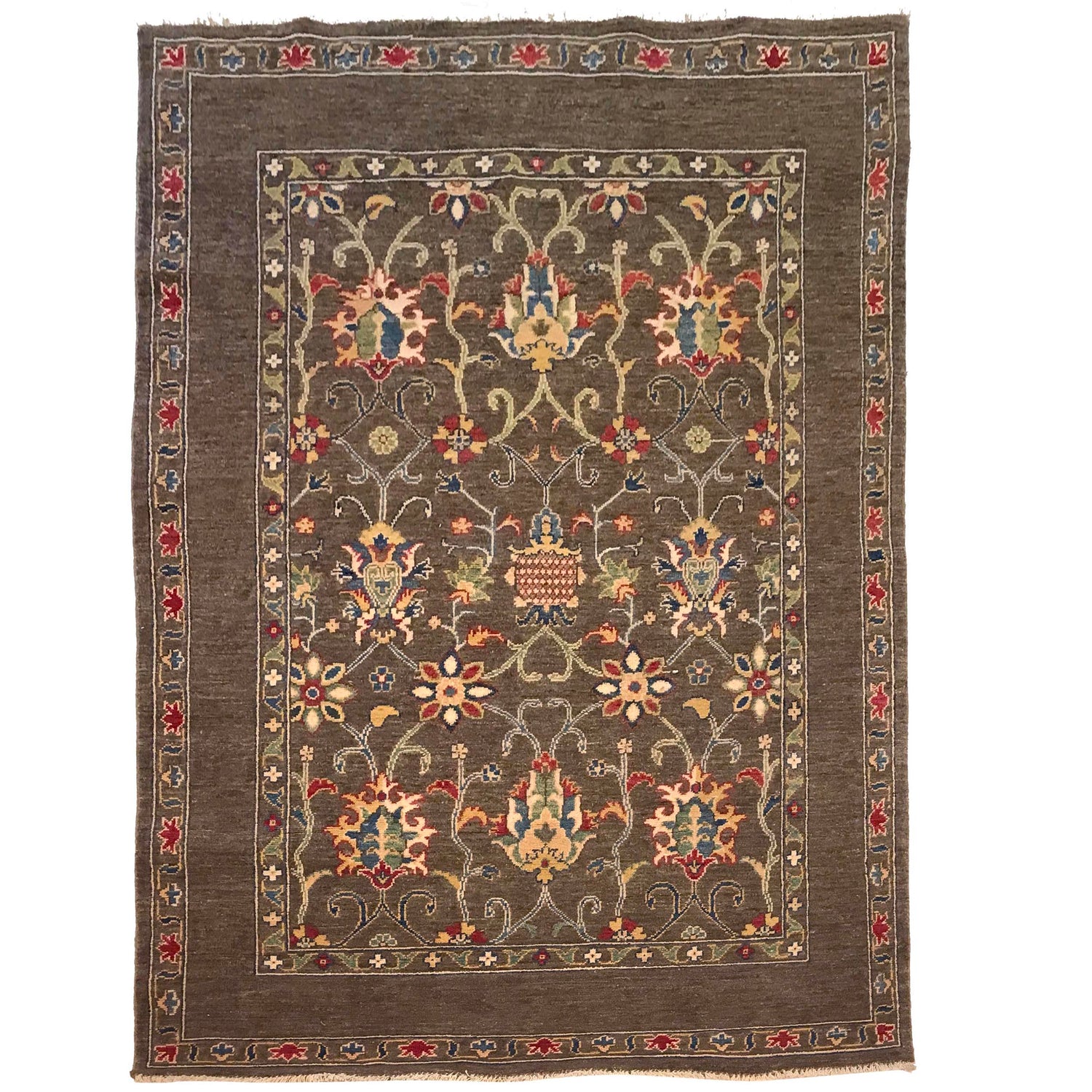 Modern Sultani Qaleen 4' 5" x 7' 1" (ft) - No. W34038