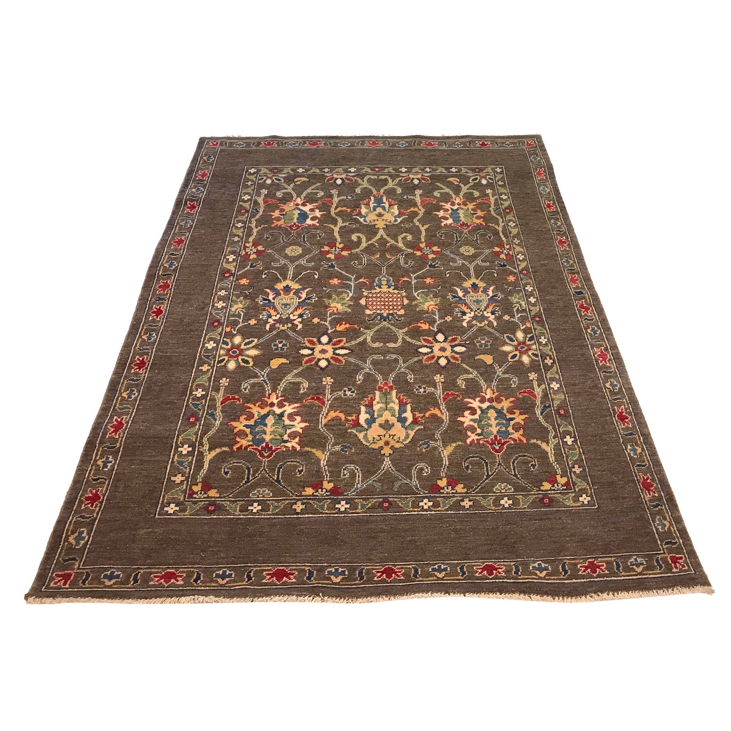 Modern Sultani Qaleen 4' 5" x 7' 1" (ft) - No. W34038