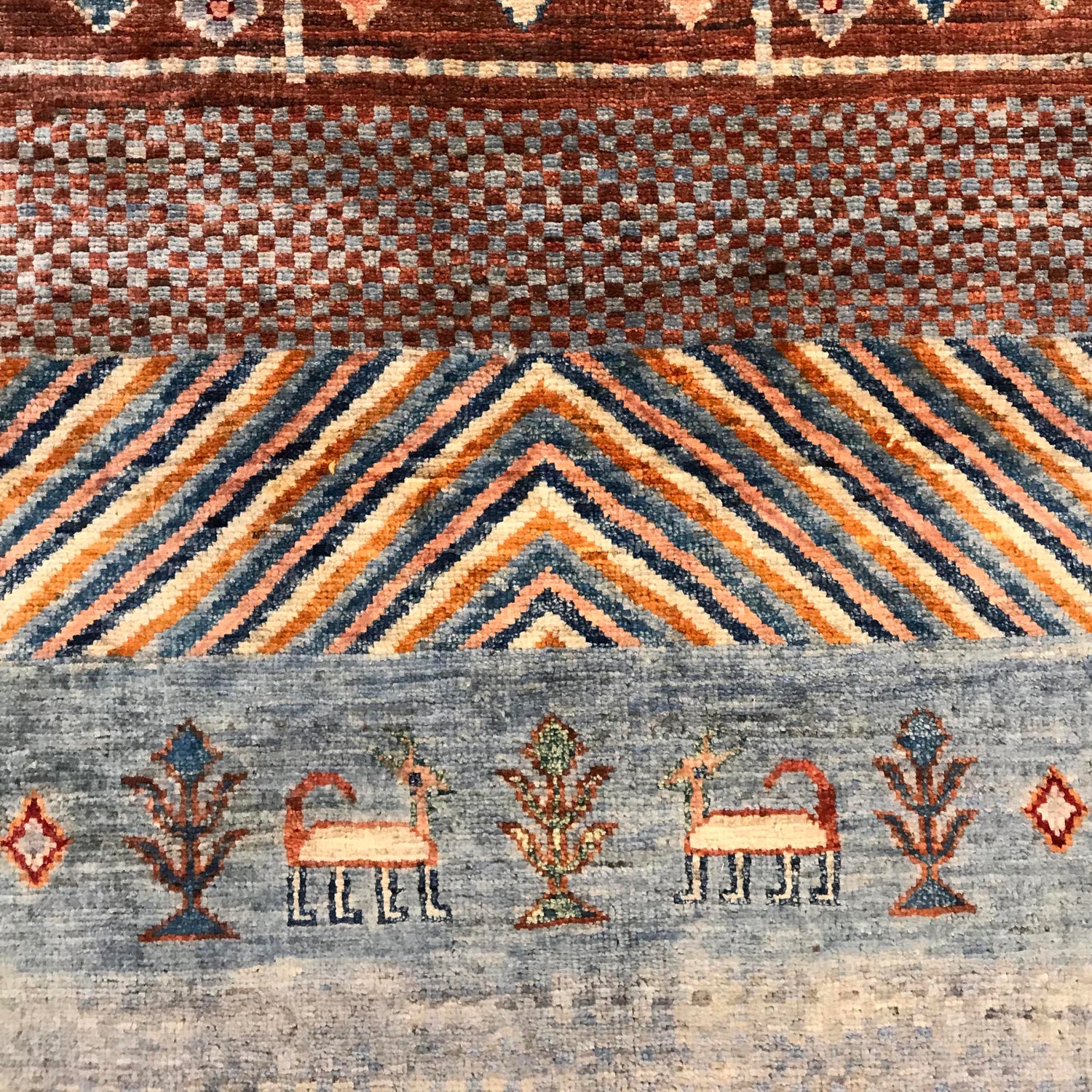 Oriental Shikargah Qaleen 6' 7" x 9' 8" (ft) - No. W34039