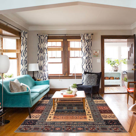 Persian Style Shikargah Carpet 5' 8" x 7' 10" (ft) - No. W34041