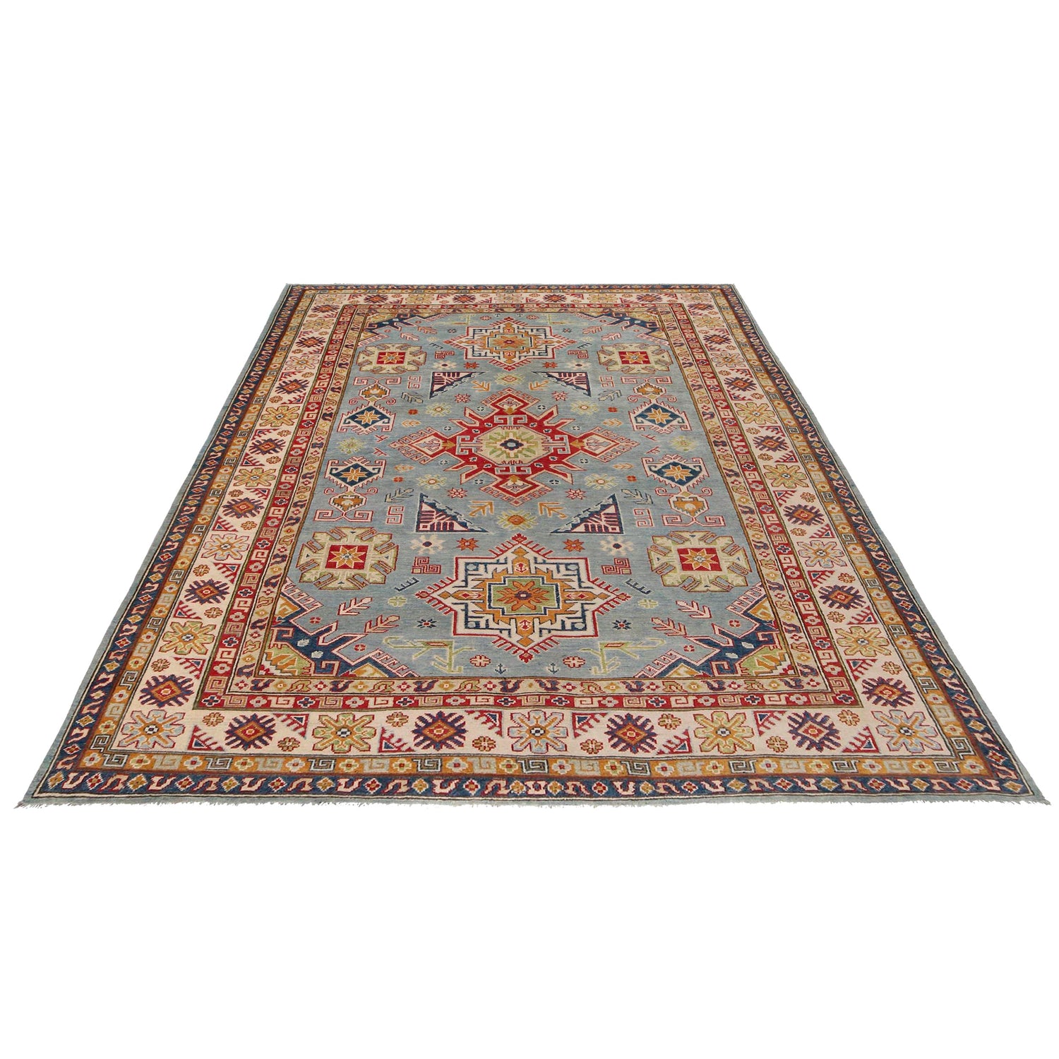 Oriental Kazak Rug 6' 8" x 9' 5" (ft) - No. W34050
