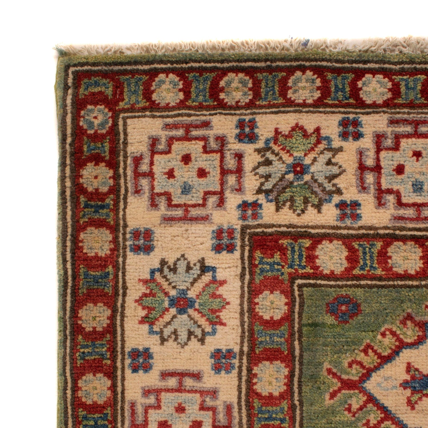 Green Color Kazak Rug 4' 11" x 6' 7" (ft) - No. W34055