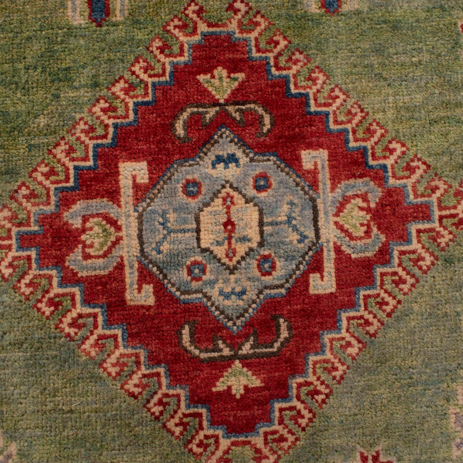 Green Color Kazak Rug 4' 11" x 6' 7" (ft) - No. W34055