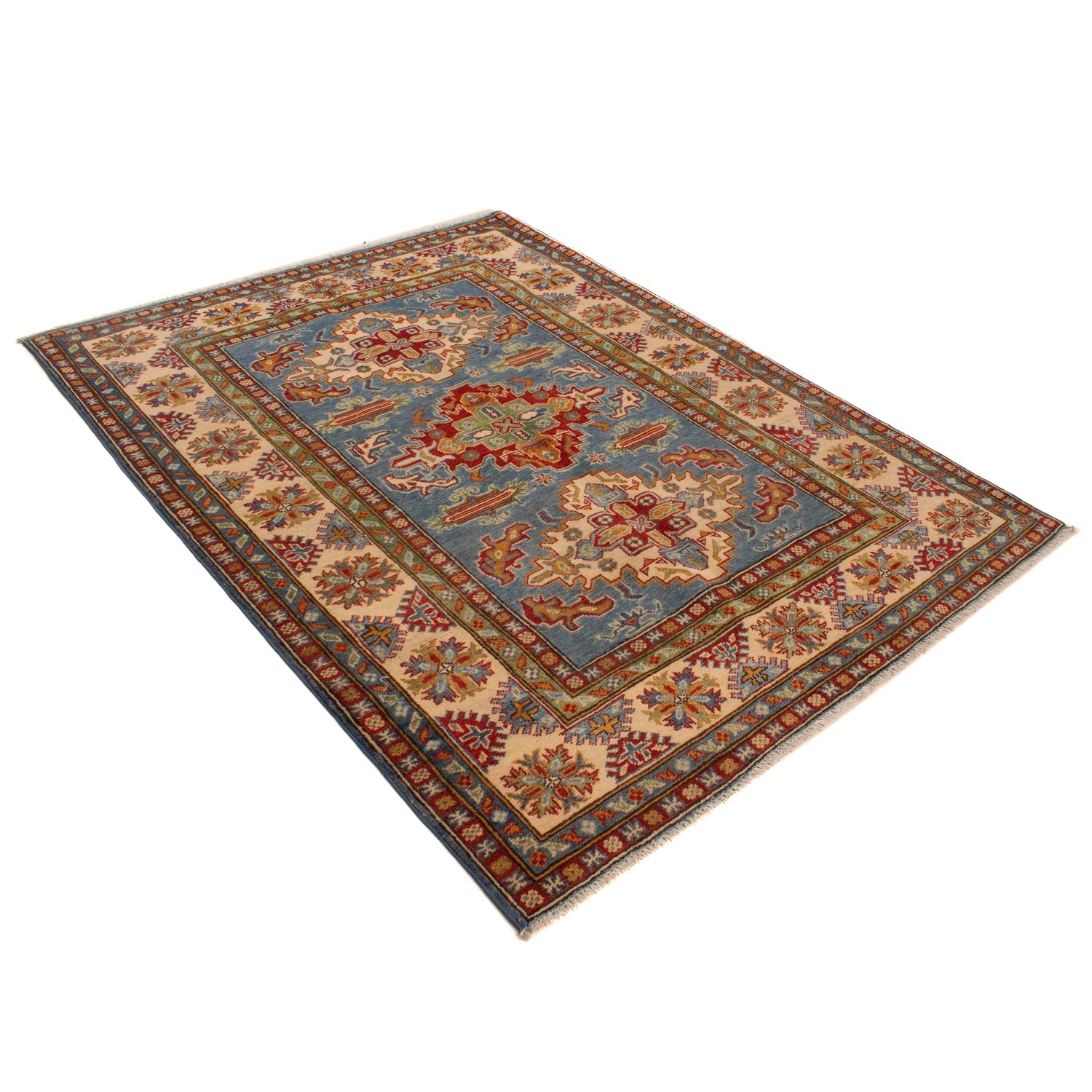 Hand Knotted Kazak Rug 4' 11" x 6' 8" (ft) - No. W34061