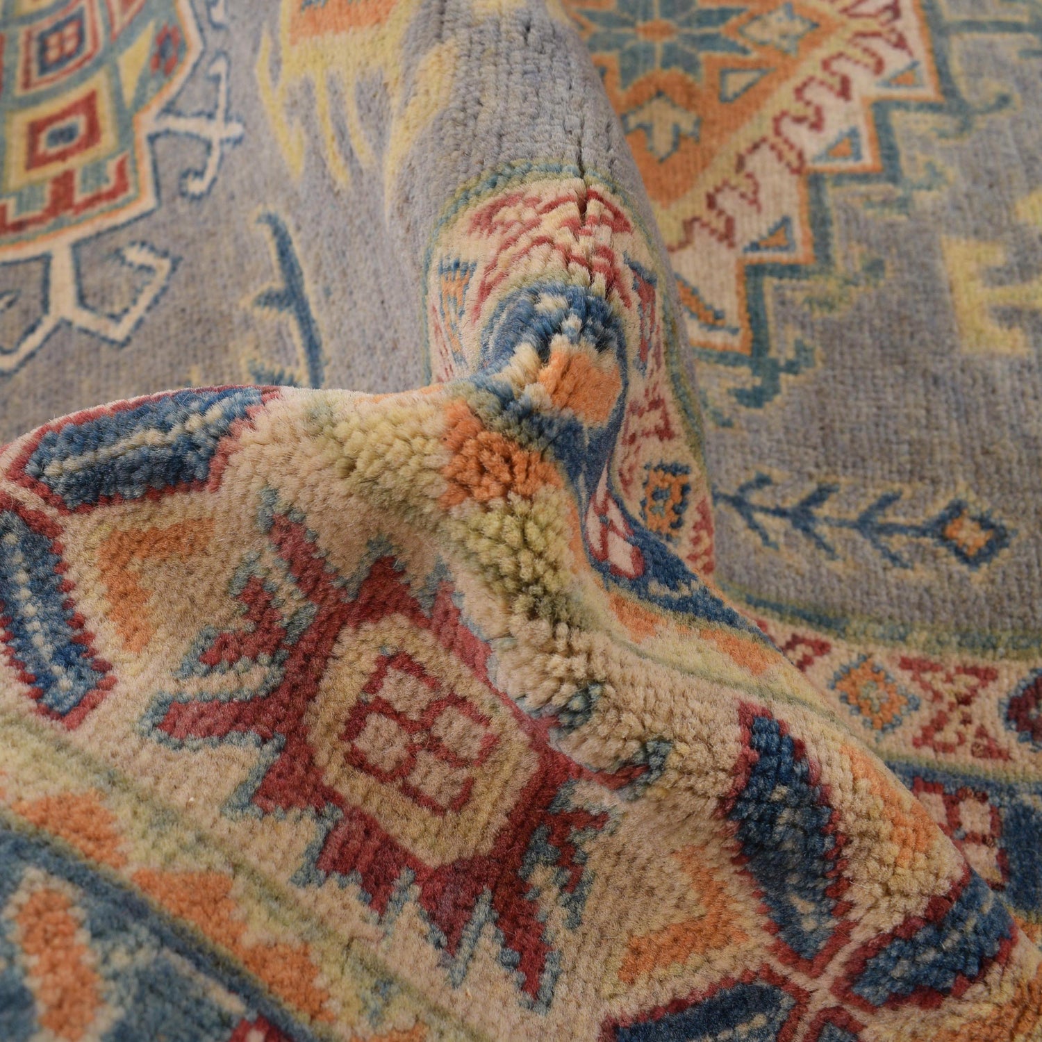 Hand Knotted Kazak Rug 4' 2" x 5' 11" (ft) - No. W34063