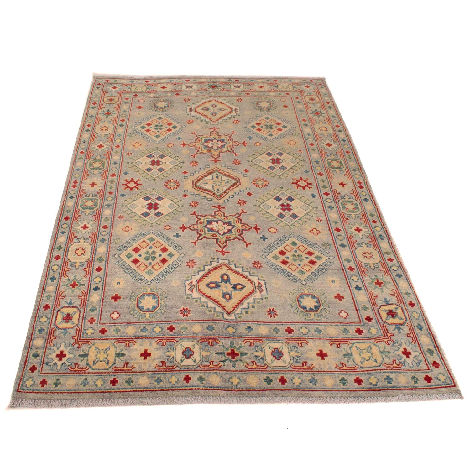 Oriental Kazak Rug 4' 1" x 6' 2" (ft) - No. W34064