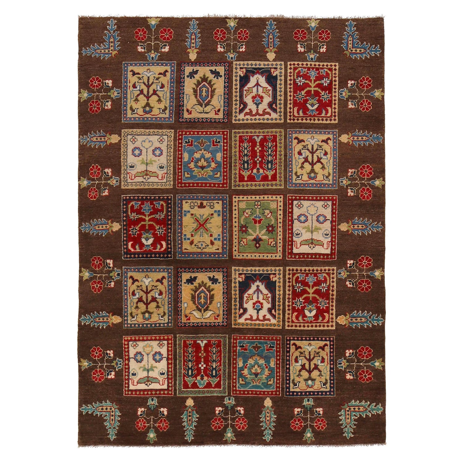 Brown Color Bakhtiar Rug 5' 0" x 7' 1" (ft) - No. W34066