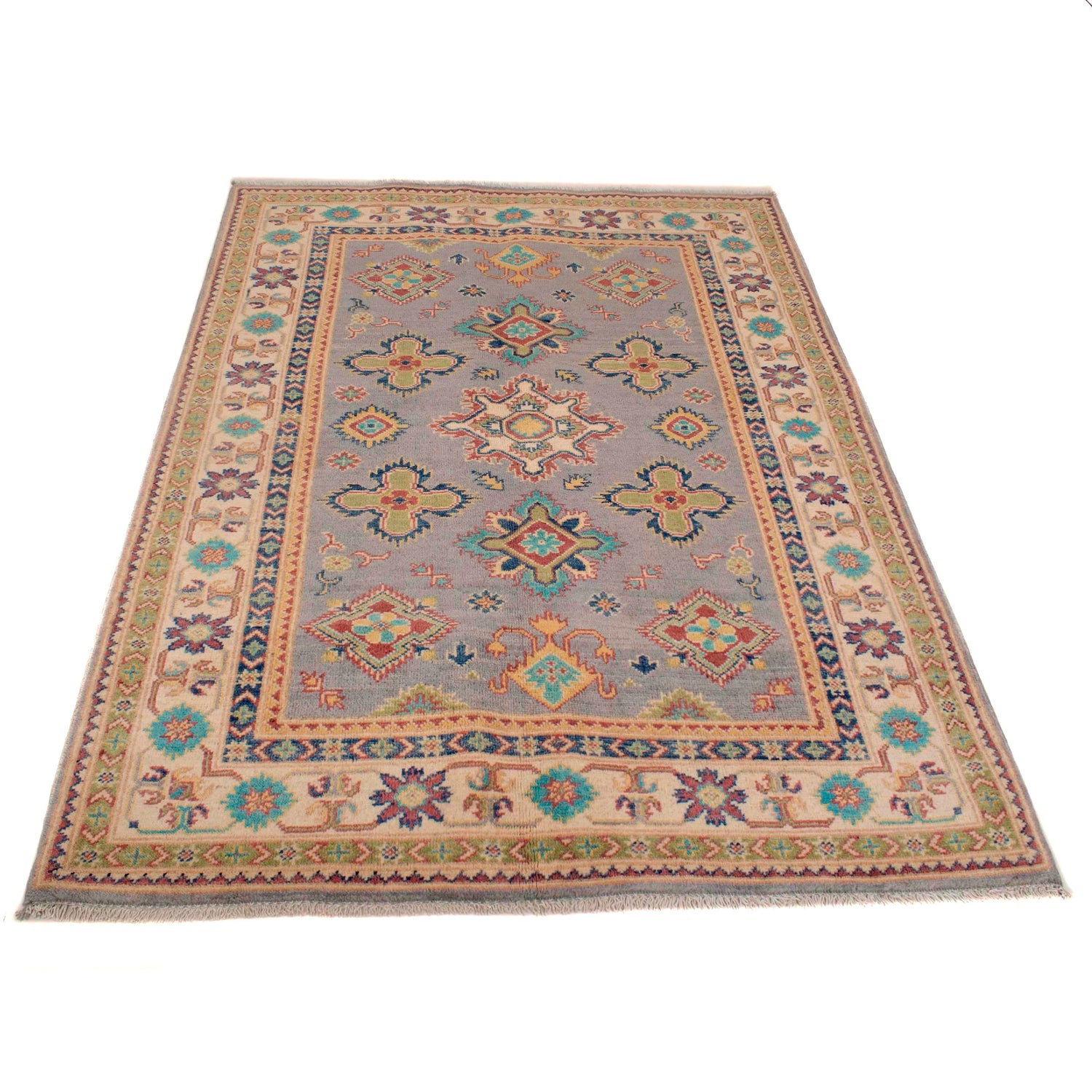 Oriental Kazak Rug 4' 0" x 5' 8" (ft) - No. W34070