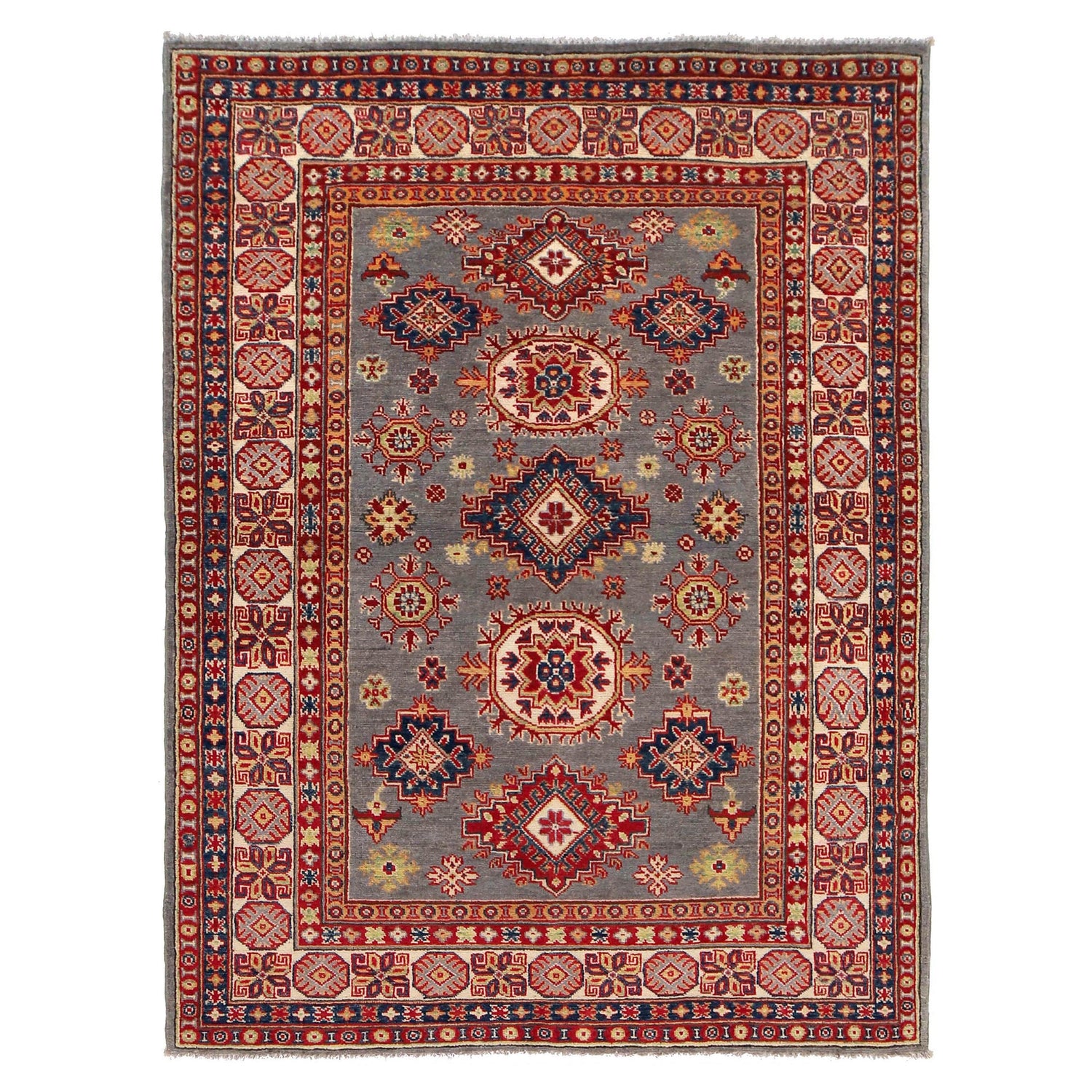 Oriental Kazak Rug 4' 10" x 6' 6" (ft) - No. W34071