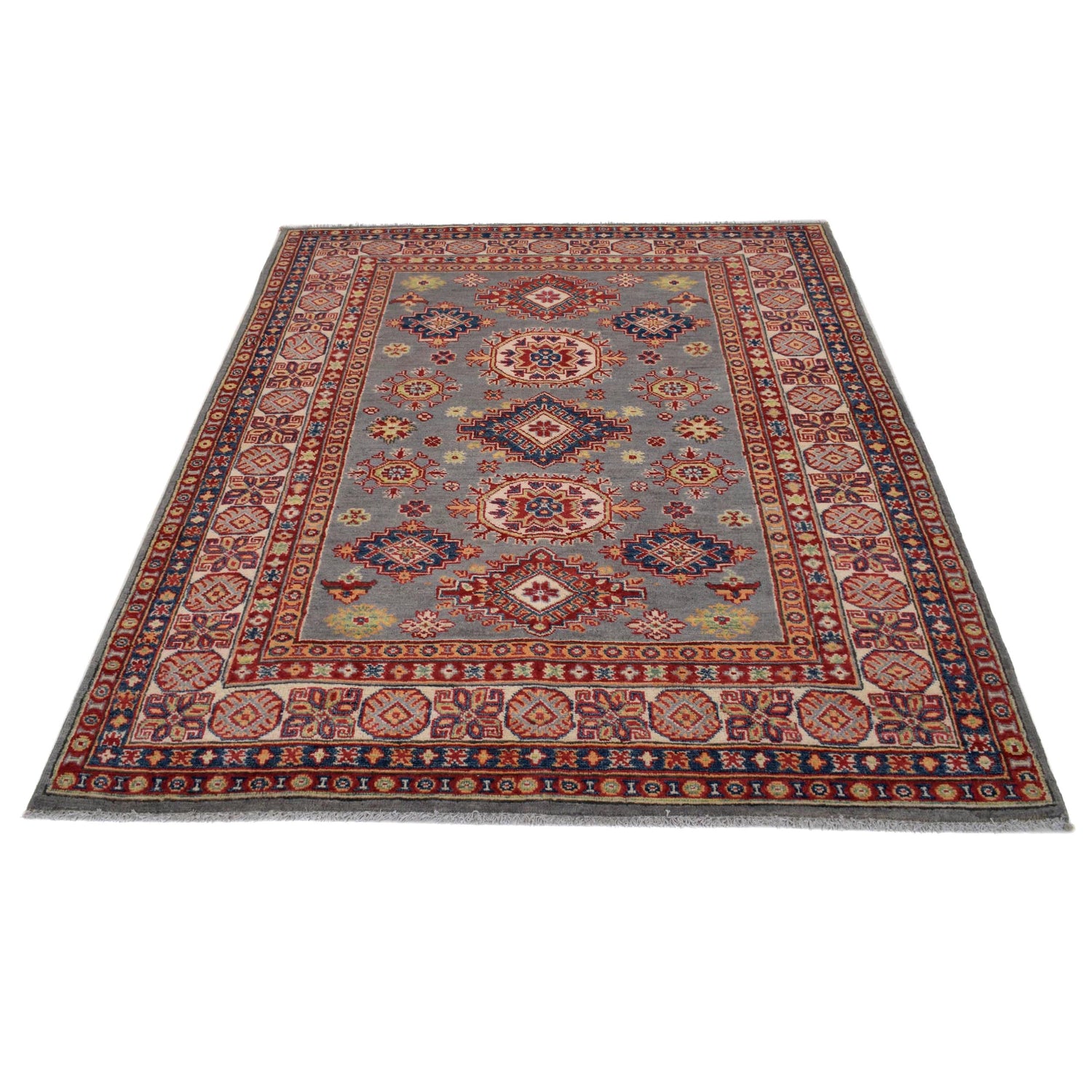 Oriental Kazak Rug 4' 10" x 6' 6" (ft) - No. W34071