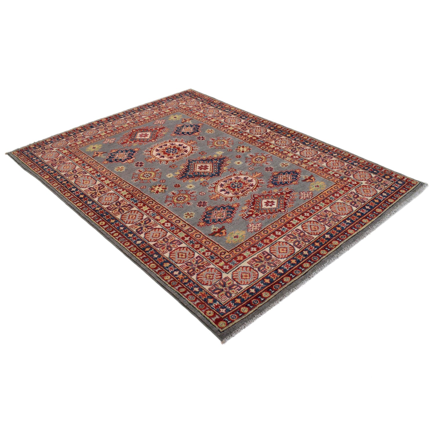 Oriental Kazak Rug 4' 10" x 6' 6" (ft) - No. W34071