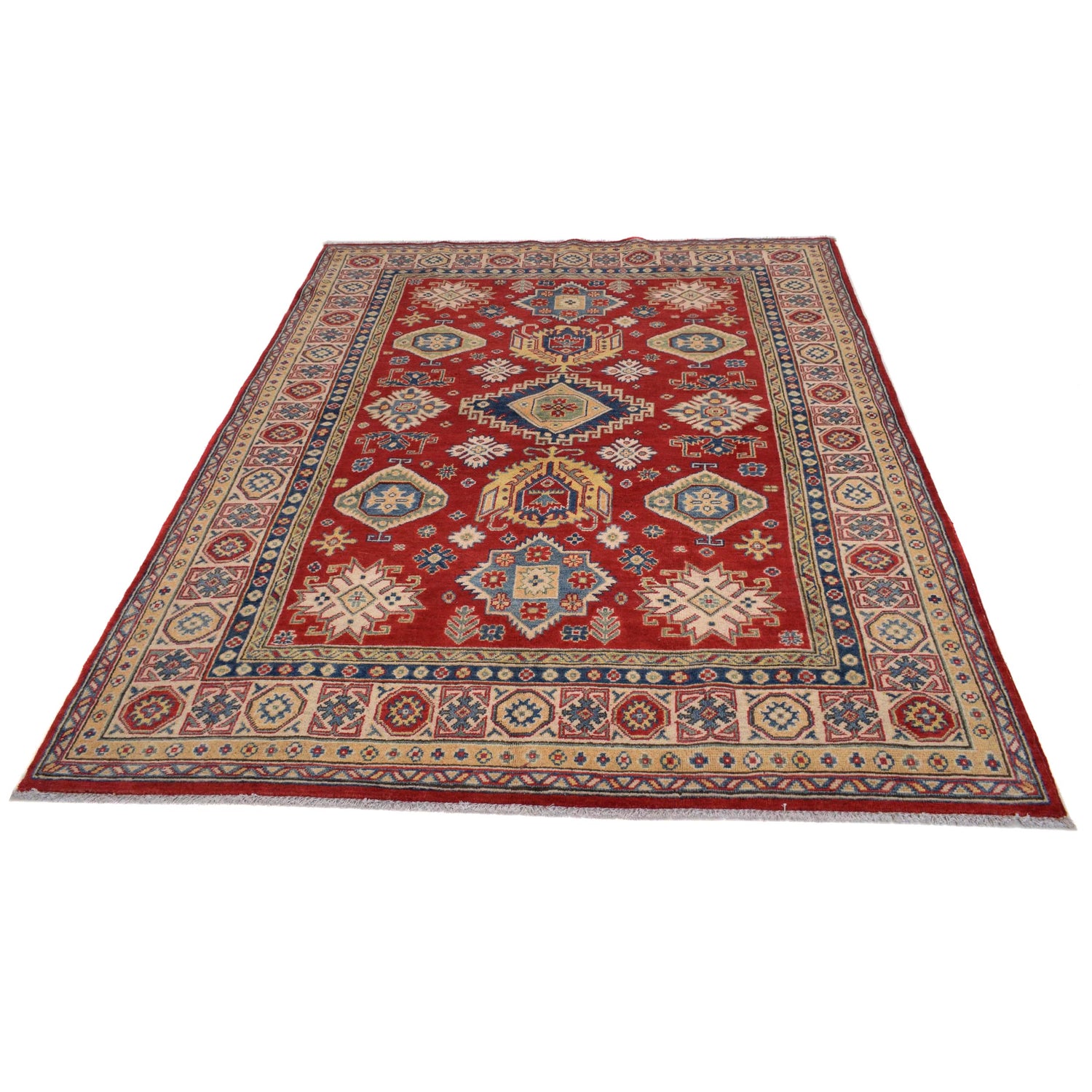 Red Color Kazak Rug 5' 7" x 7' 7" (ft) - No. W34072