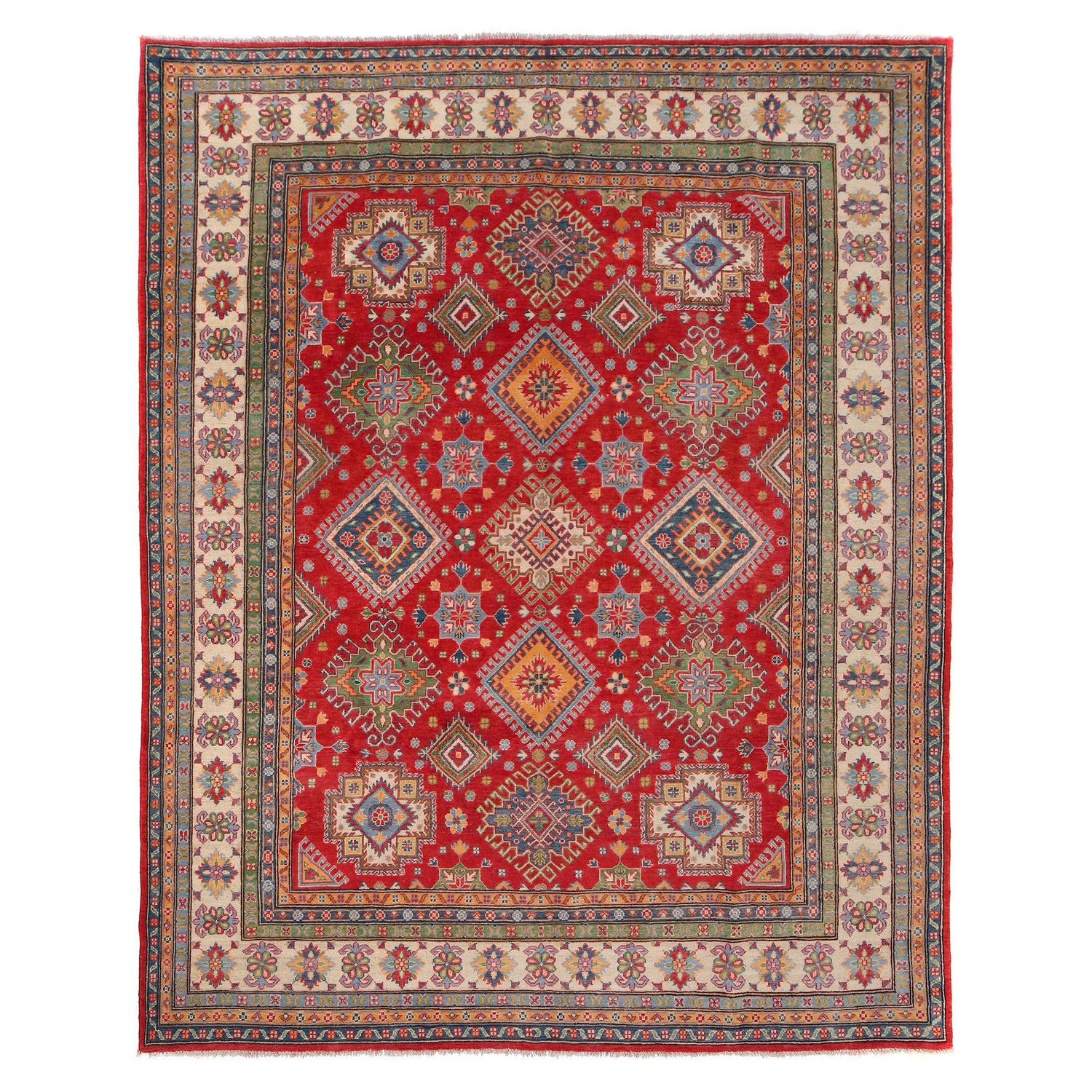 Oriental Kazak Carpet 8' 1" x 9' 11" (ft) - No. W34073