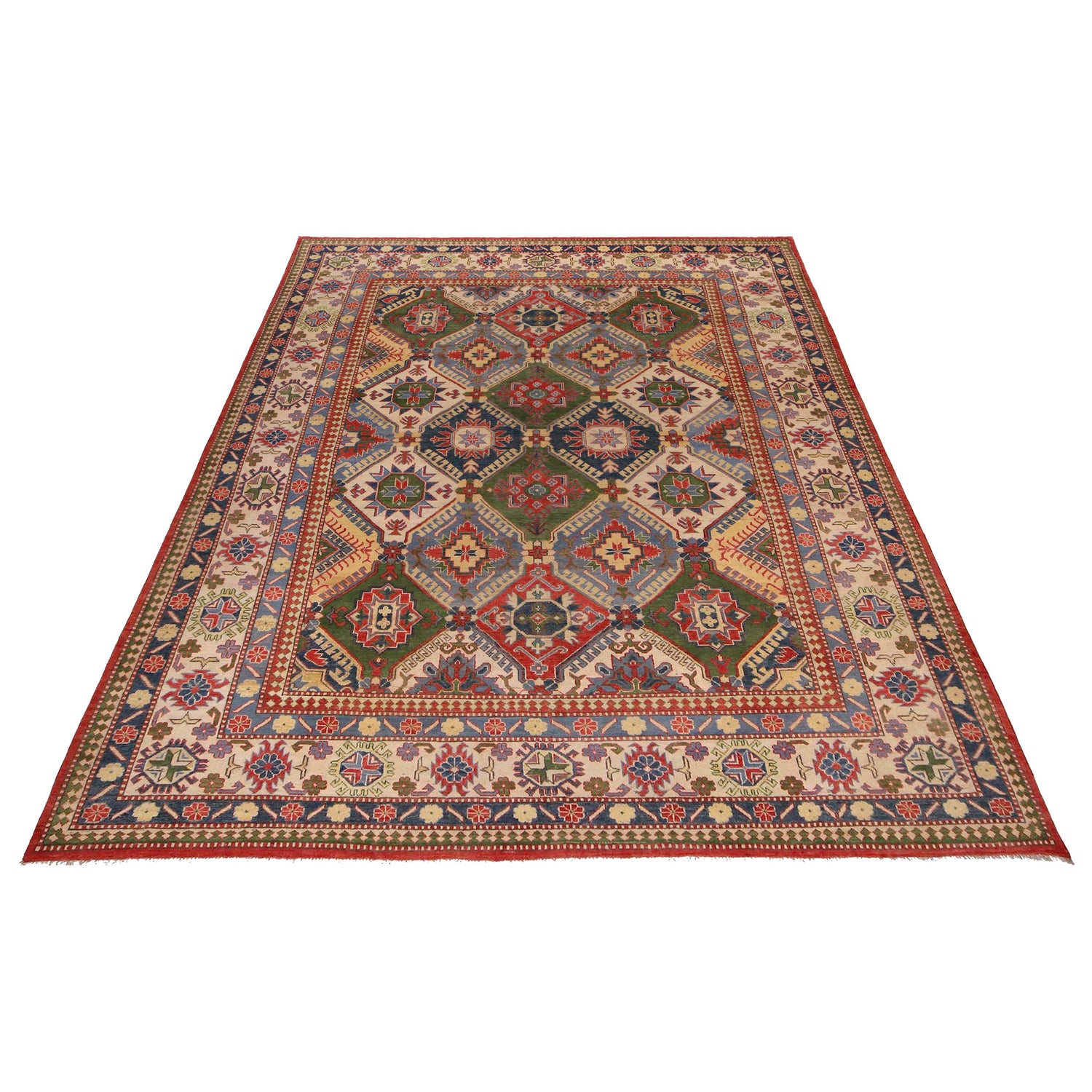 Oriental Kazak Carpet 9' 0" x 11' 8" (ft) - No. W34074
