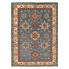 Blue Color Kazak Carpet 6' 7" x 9' 3" (ft) - No. W34076