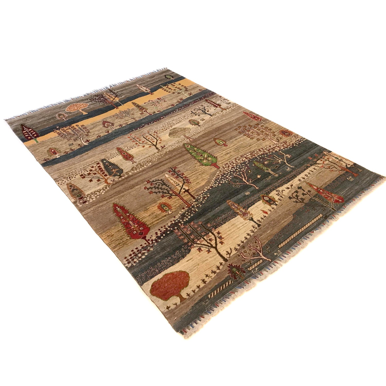 Handmade Tree of Life Rug 5' 7" x 7' 10" (ft) - No. W34081