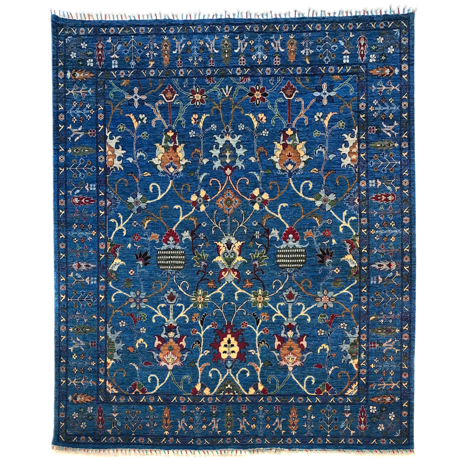 Blue Color Sultani Carpet 8' 3" x 9' 8" (ft) - No. W34083