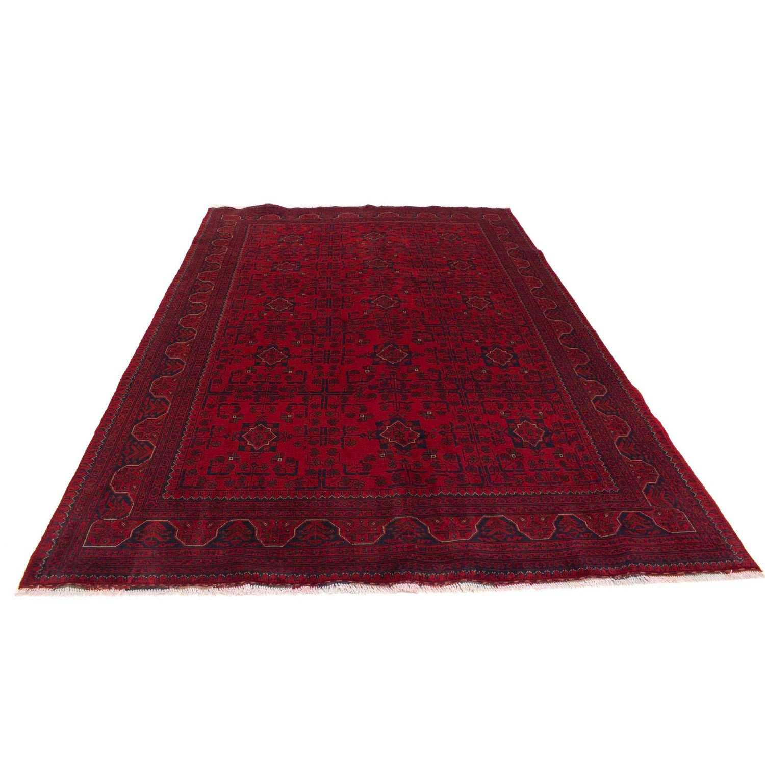 Red Color Khal Mohammadi Carpet 6' 4" x 9' 9" (ft) - No. W34091