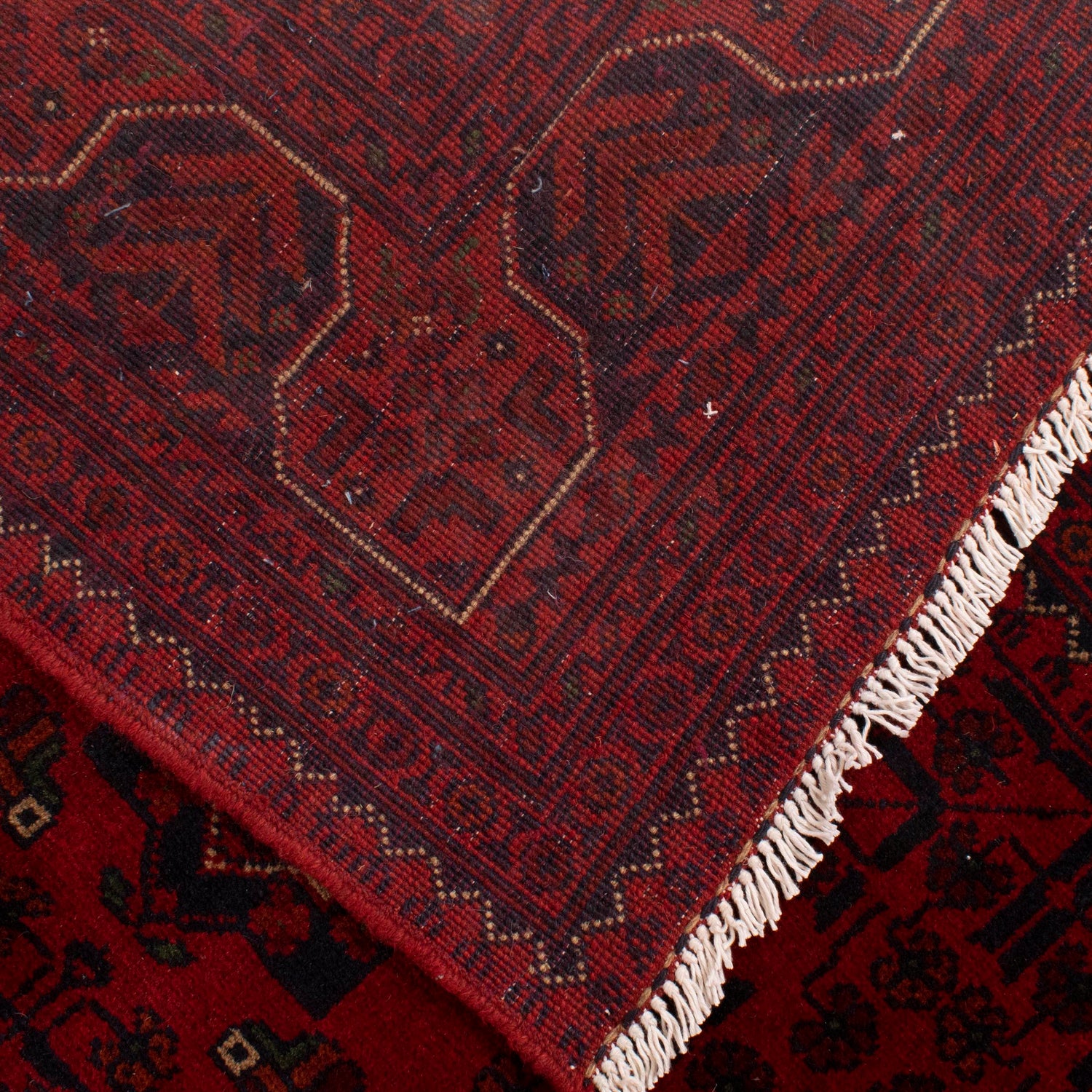 Red Color Khal Mohammadi Carpet 6' 4" x 9' 9" (ft) - No. W34091