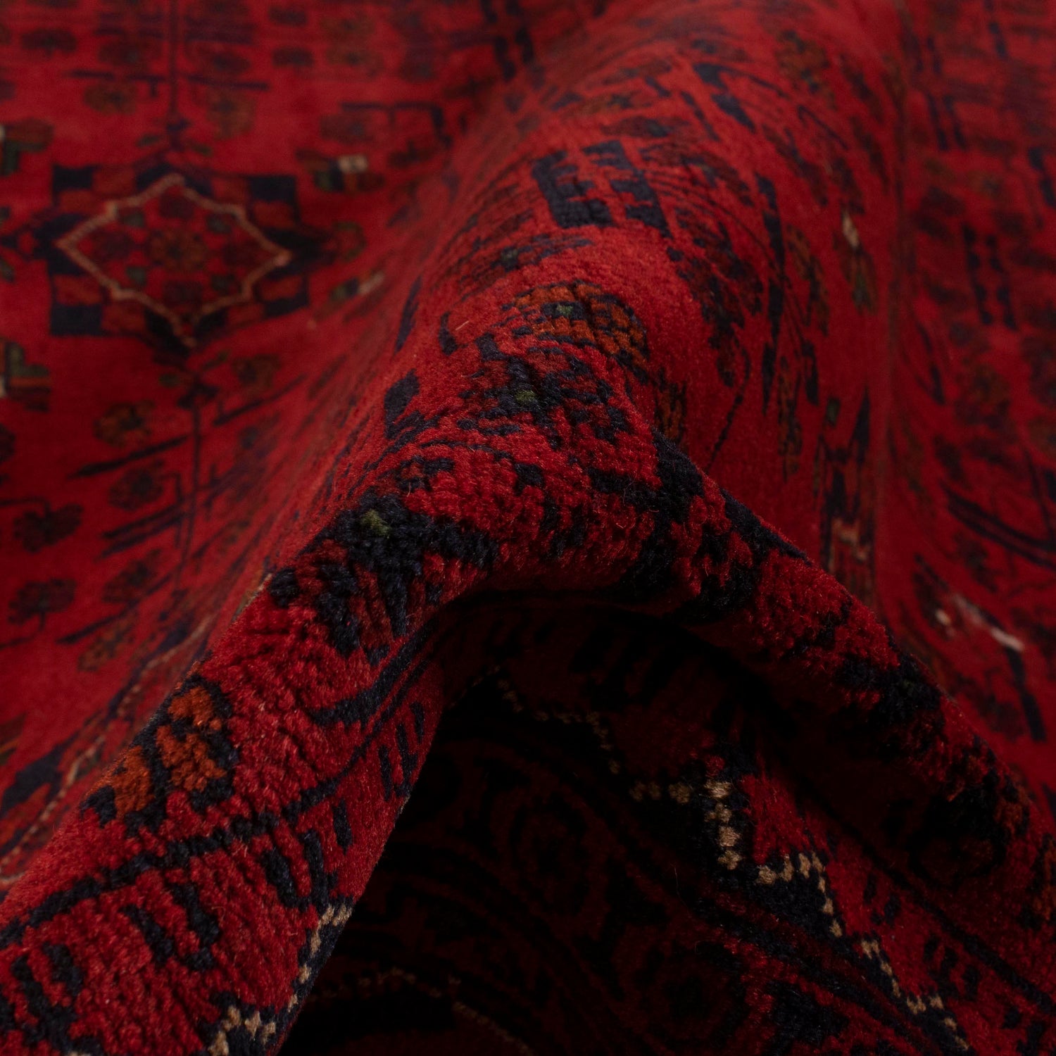 Red Color Khal Mohammadi Carpet 6' 4" x 9' 9" (ft) - No. W34091