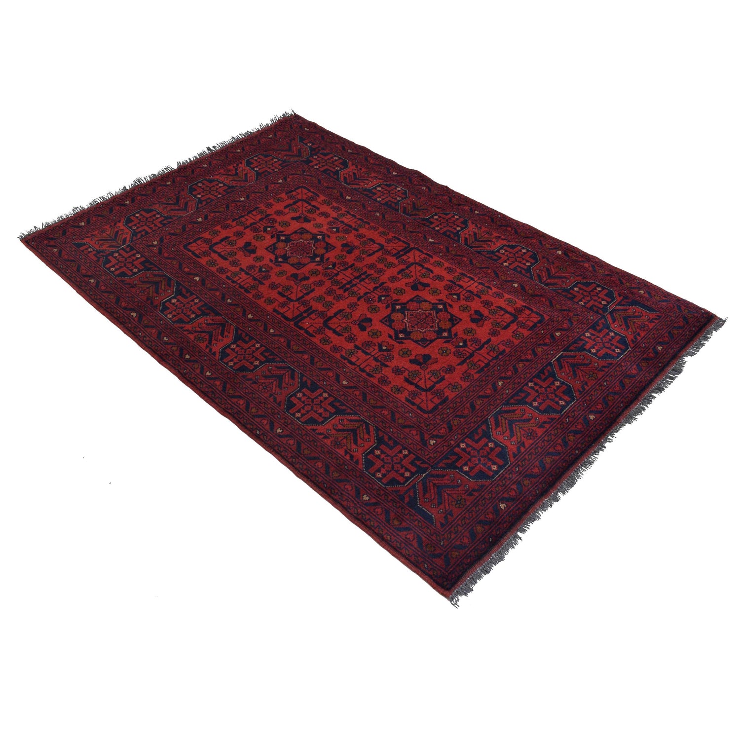Deep Red Khal Mohammadi Rug 3' 5" x 5' 3" (ft) - No. W34100