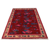 Dark Red Color War Rug 4' 2" x 6' 2" (ft) - No. W34101