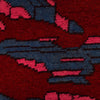 Dark Red Color War Rug 4' 2" x 6' 2" (ft) - No. W34101
